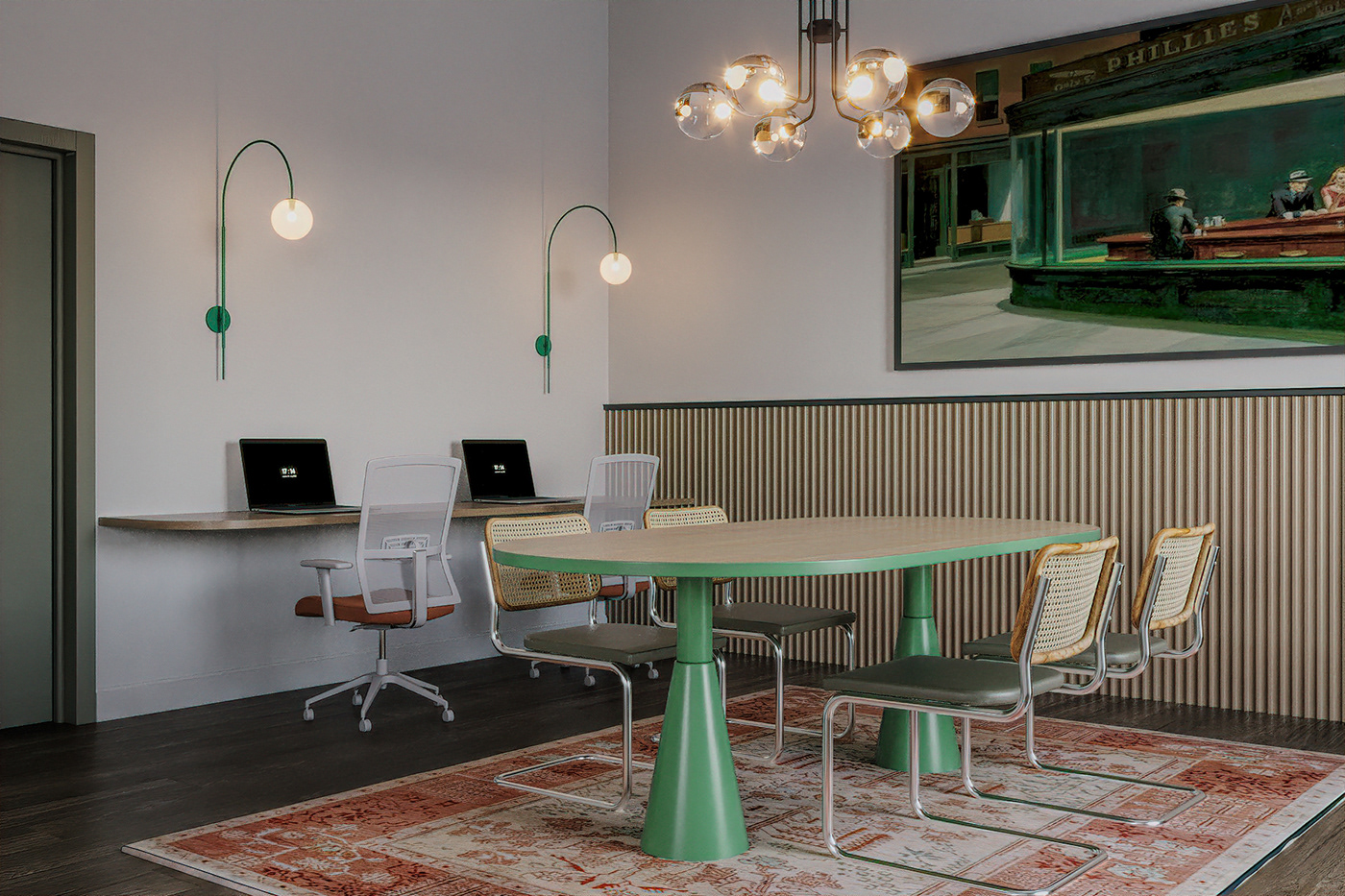 workspace Office Design interior design  visualization architecture 3ds max Renders 3D modern