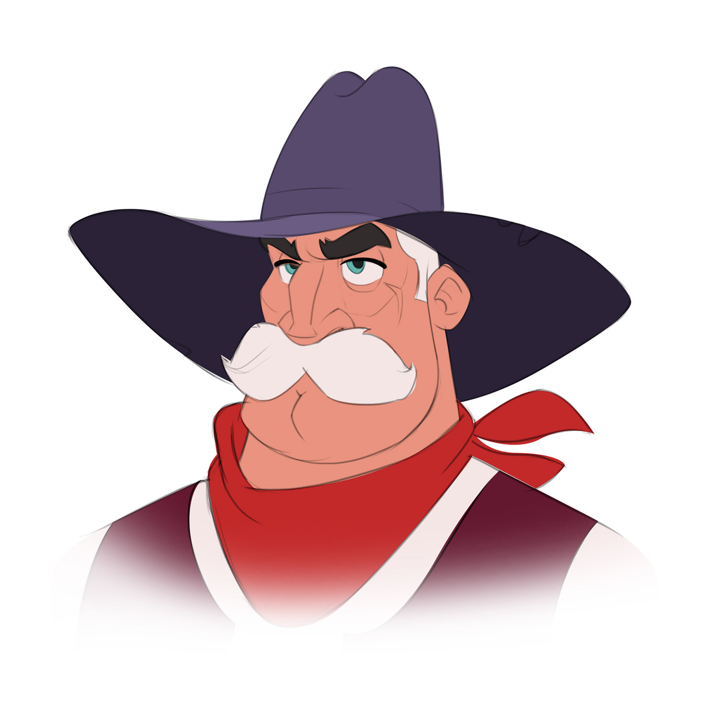 cowboy Character design  Digital Art  Drawing  Character 2dart characterdesign Noai