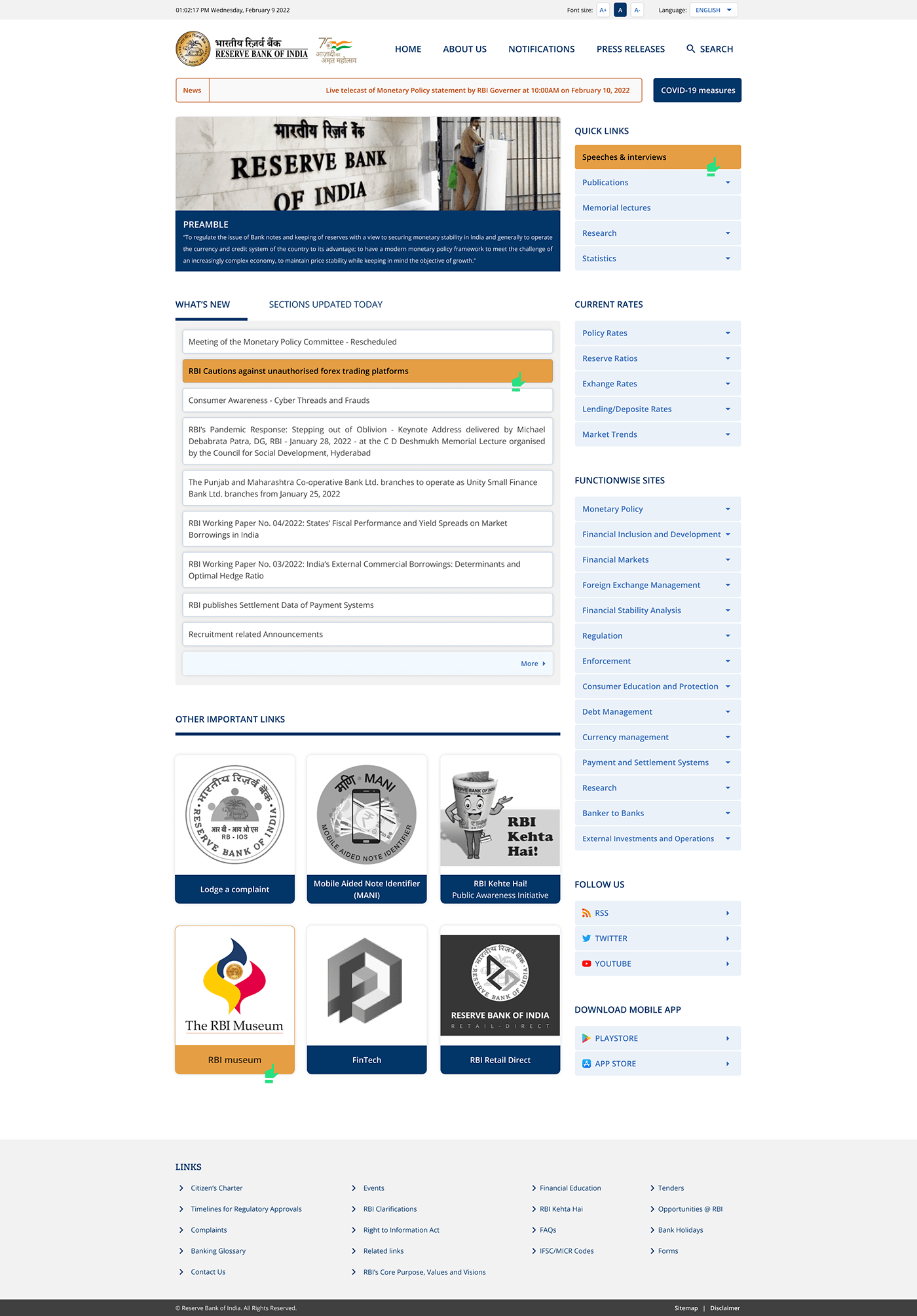 Figma government website RBI redesign UI UI/UX uidesign ux ux/ui Website Design