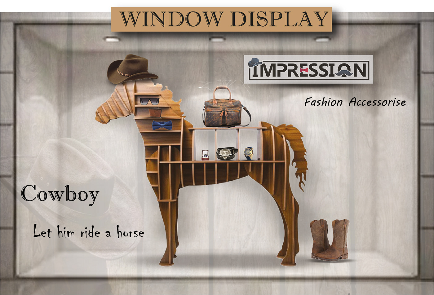 cowboy fashion Accessories mens fashion Window Display