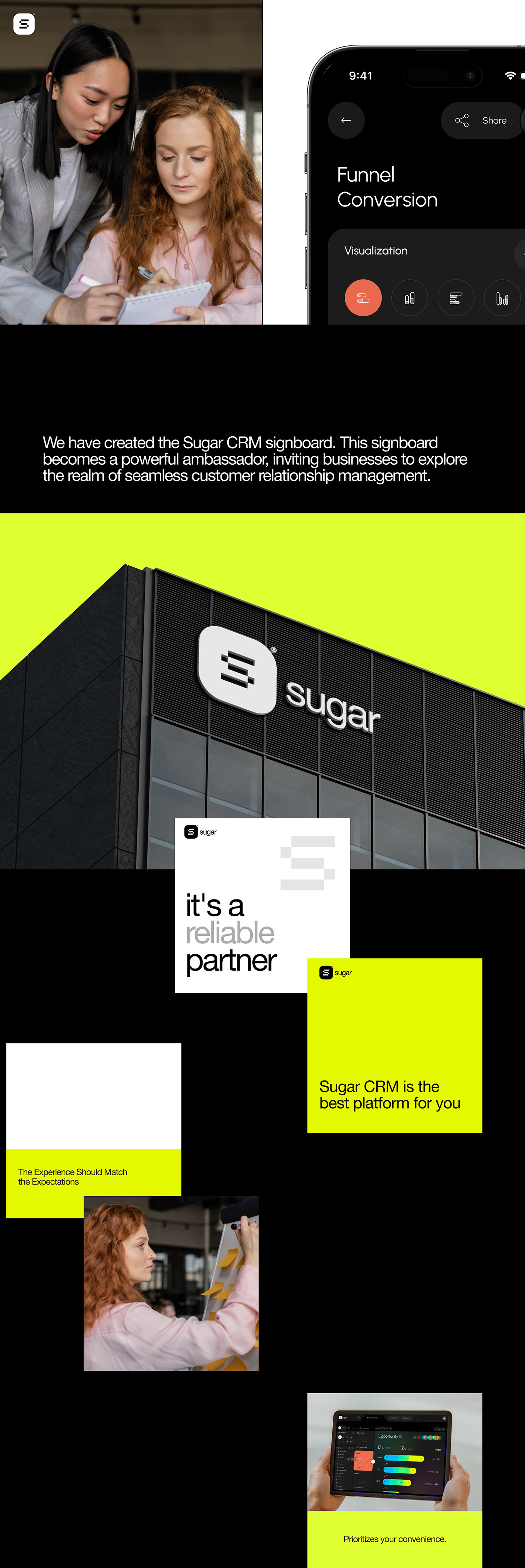 Sugar Analytics CRM – UX UI & Branding Design
