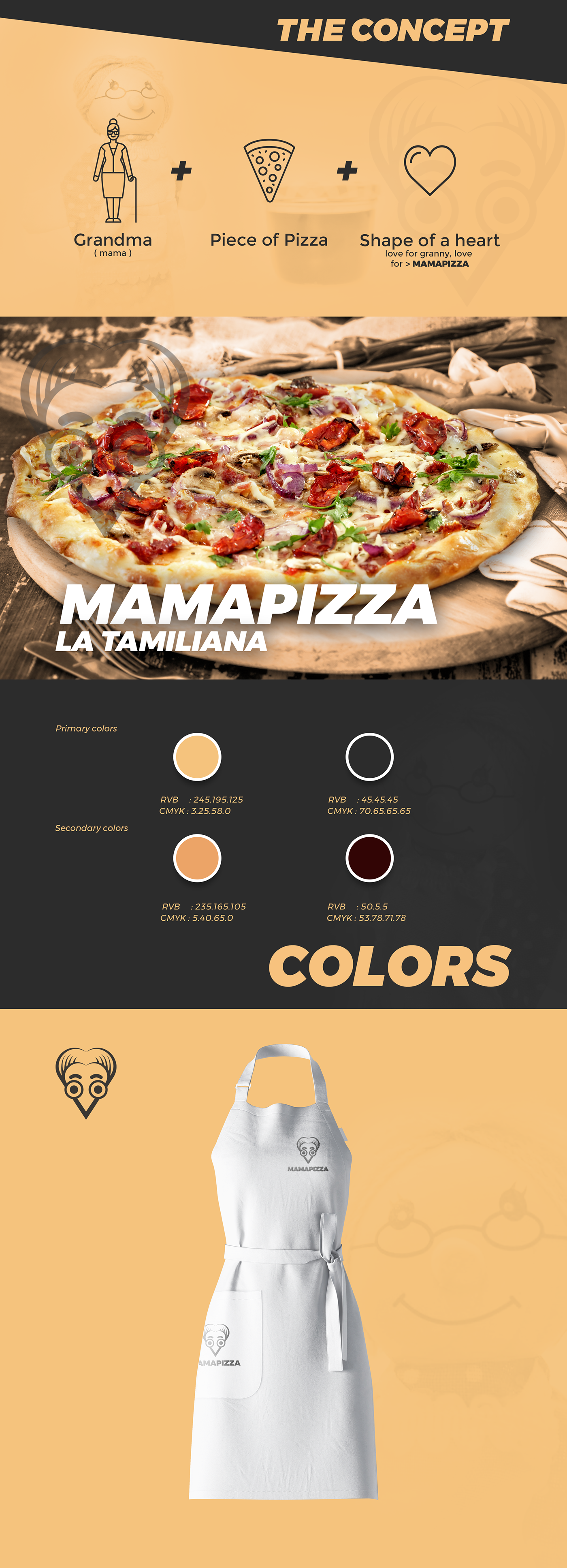 brand logo shop Pizza usa grand mother motion restaurant Food 