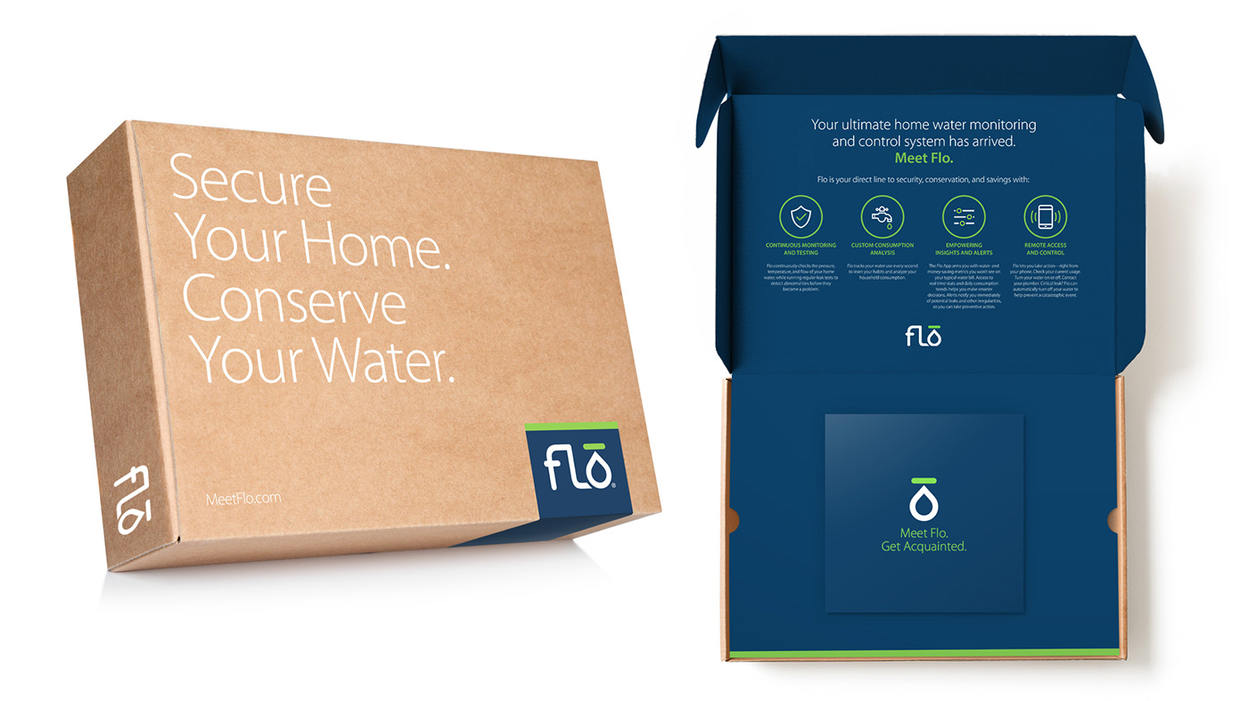 flo water Startup b2b b2c Packaging app Stationery UI tech