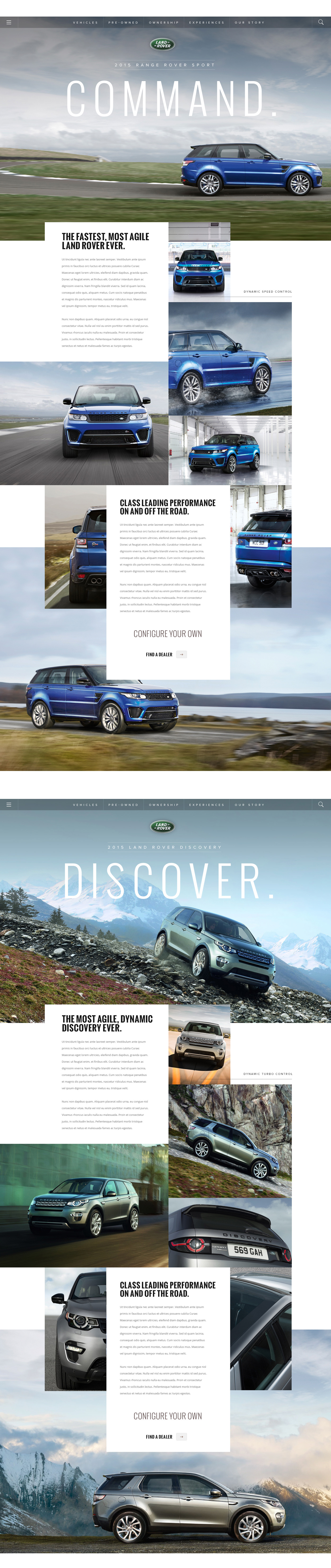 Land Rover range rover discovery Ford automotive   interactive