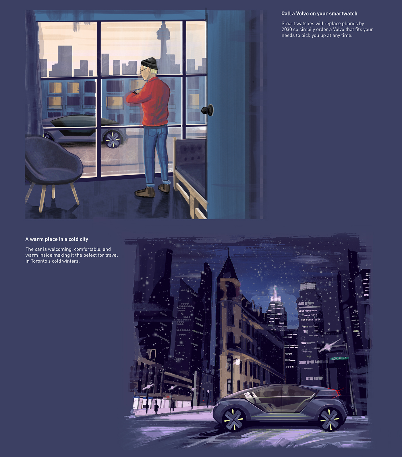Volvo Autonomous rendering exterior Interior Kiska Toronto social modular