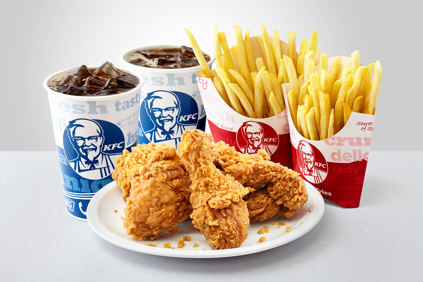 KFC,fried,chicken,potato,French,Fries,cola,plate,Reklamcılık,Fotoğraf.