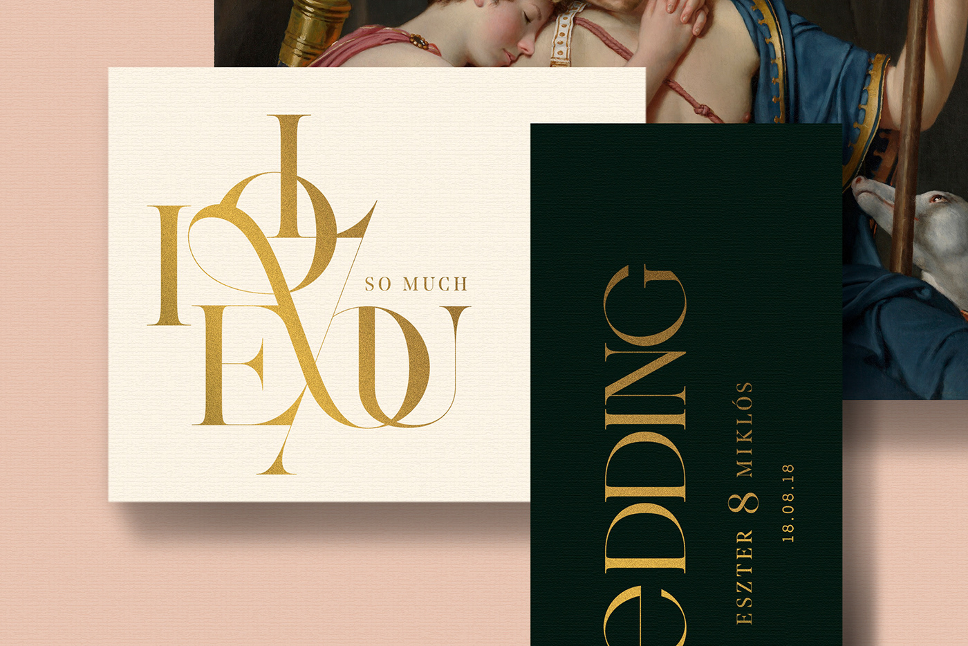 logo Logotype wedding identity Famous painting font design Exhibition  typedesign
