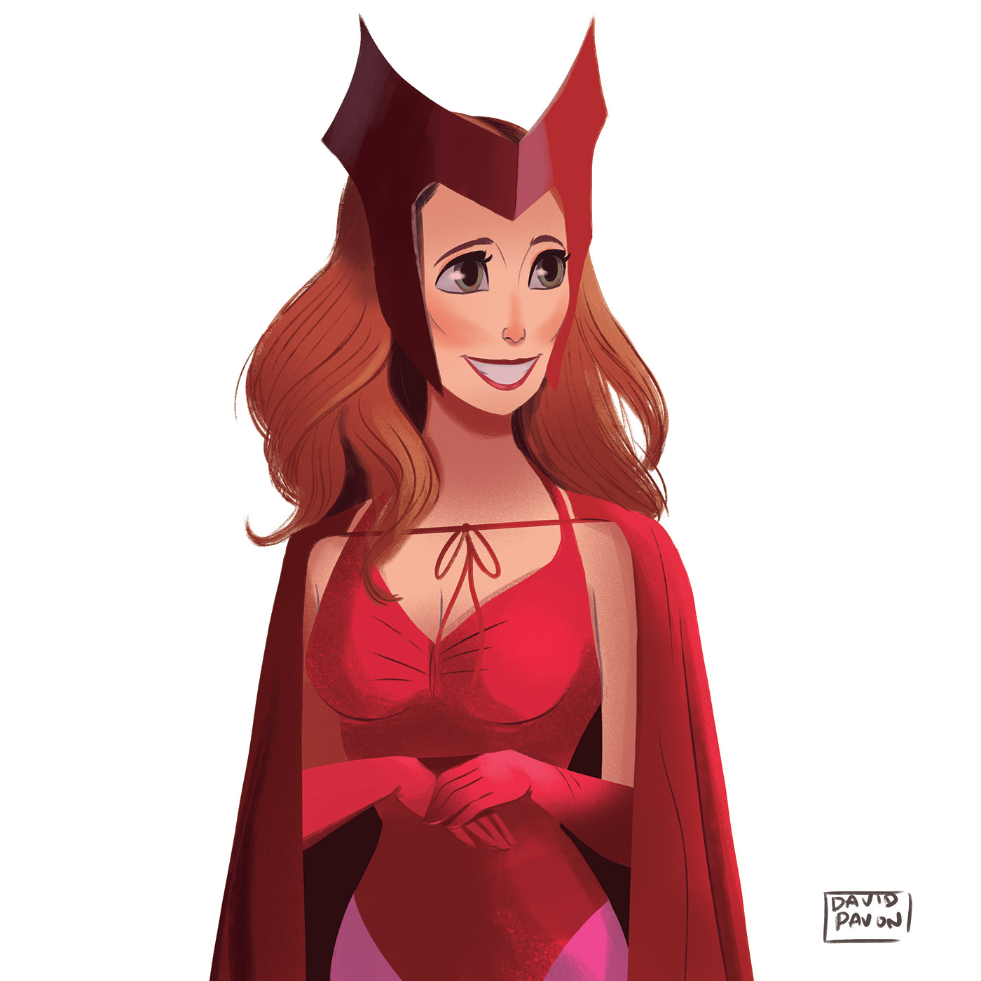 Avengers Character design  disney ILLUSTRATION  marvel portrait Scarlett Witch superheroine Wanda wandavision