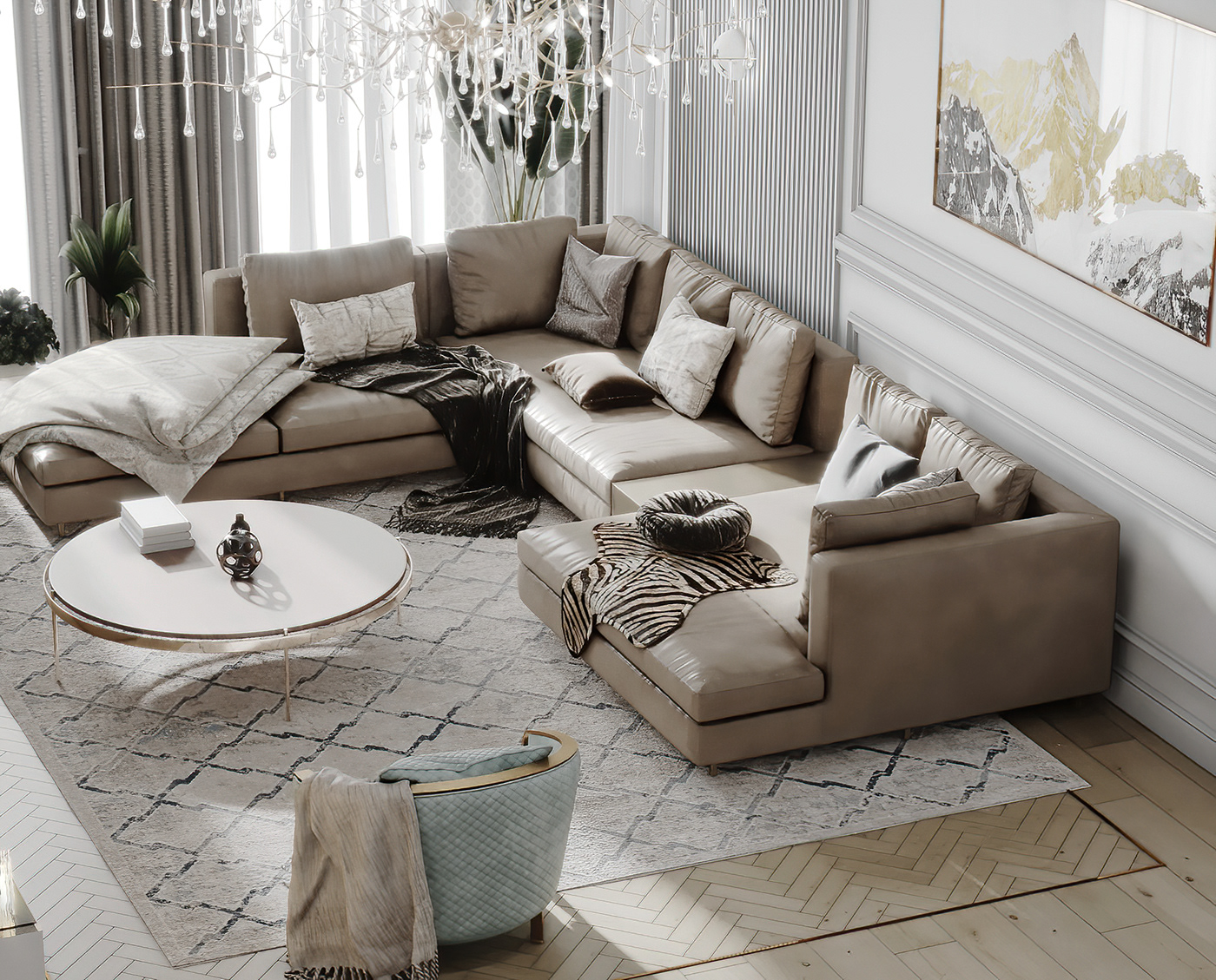 3D 3dmax apartment CGI corona render  Interior interior design  living room Render visualization