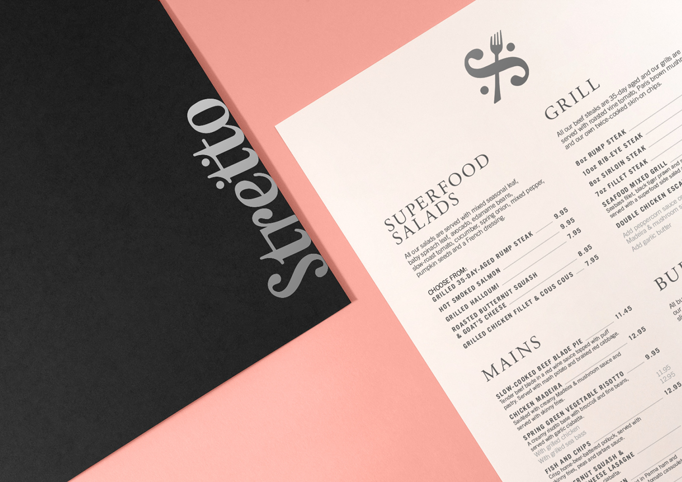 Classic music italian branding  graphic design  design pattern pink menu