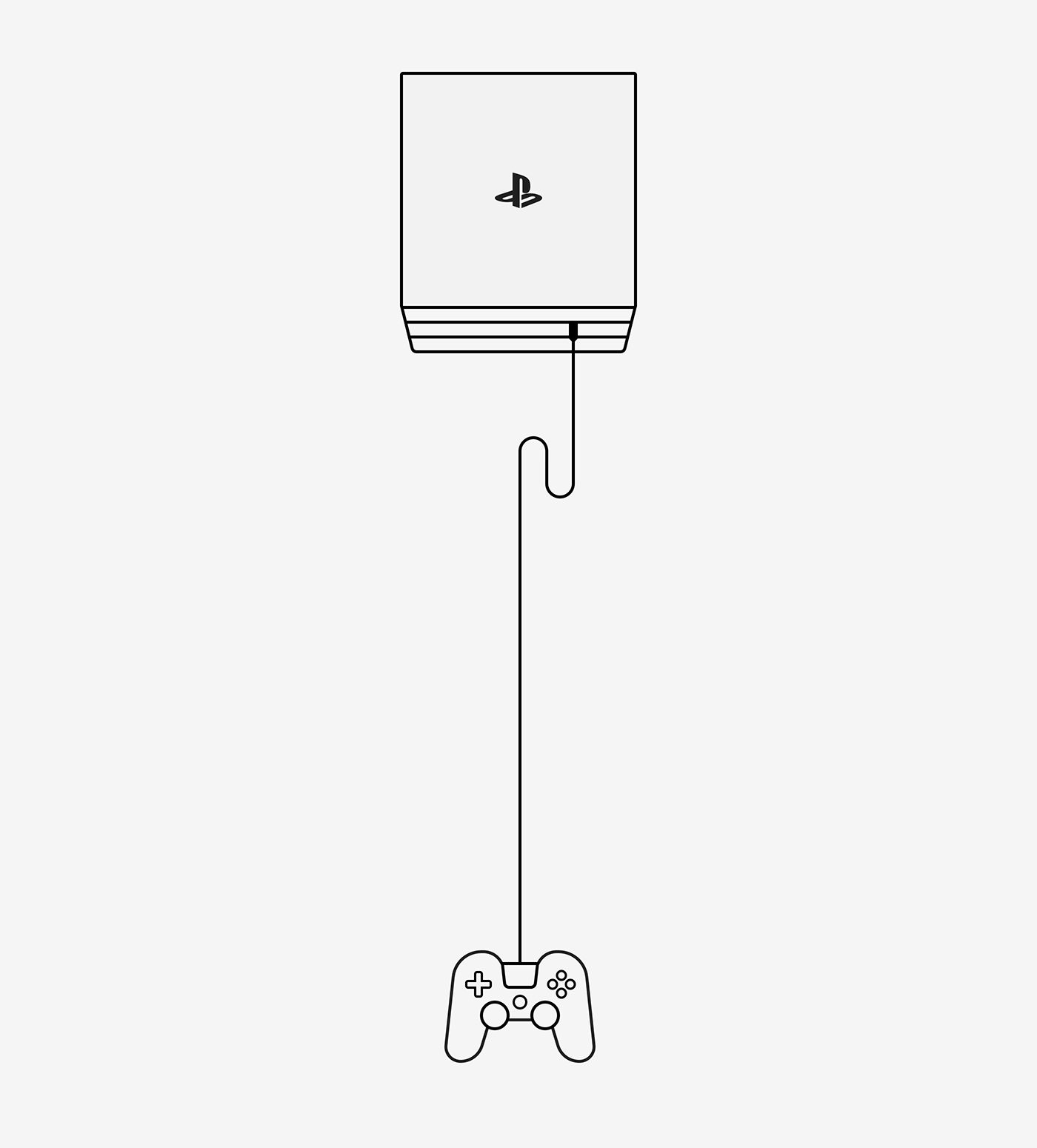 ios app playstation Sony Ps4 concept White minimal