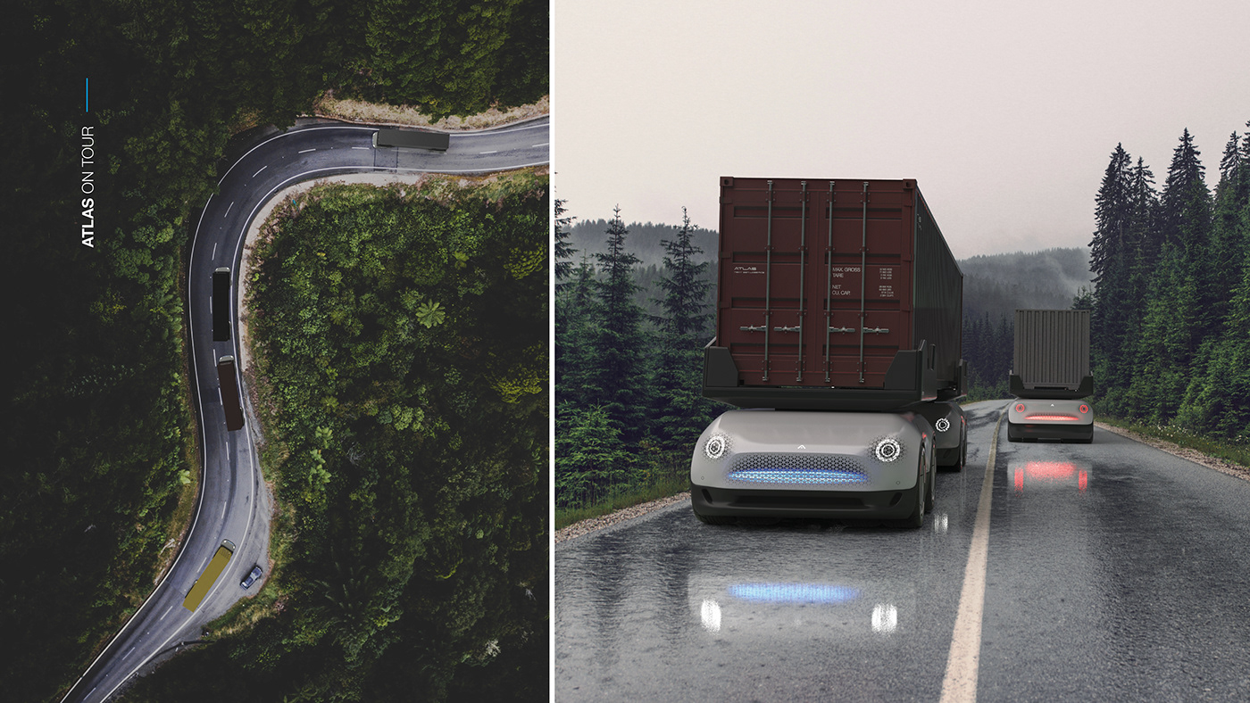 transportation container Cargo Truck Autonomous ai transportationdesign