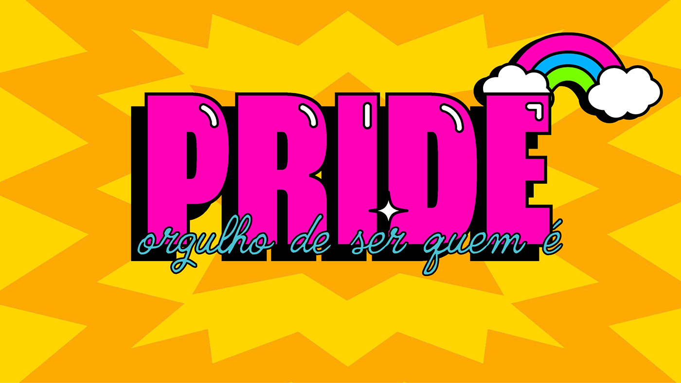 pride presentation Fun pop color popular brand identity LGBT pattern poster