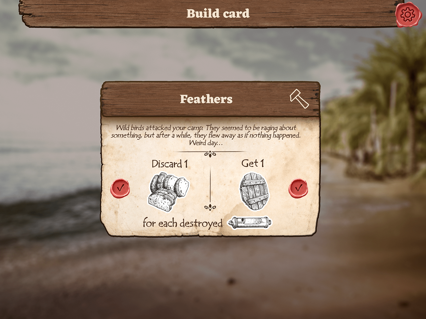 2D crusoe game Game Art Island Mobile app Robinson ui design UI/UX user interface
