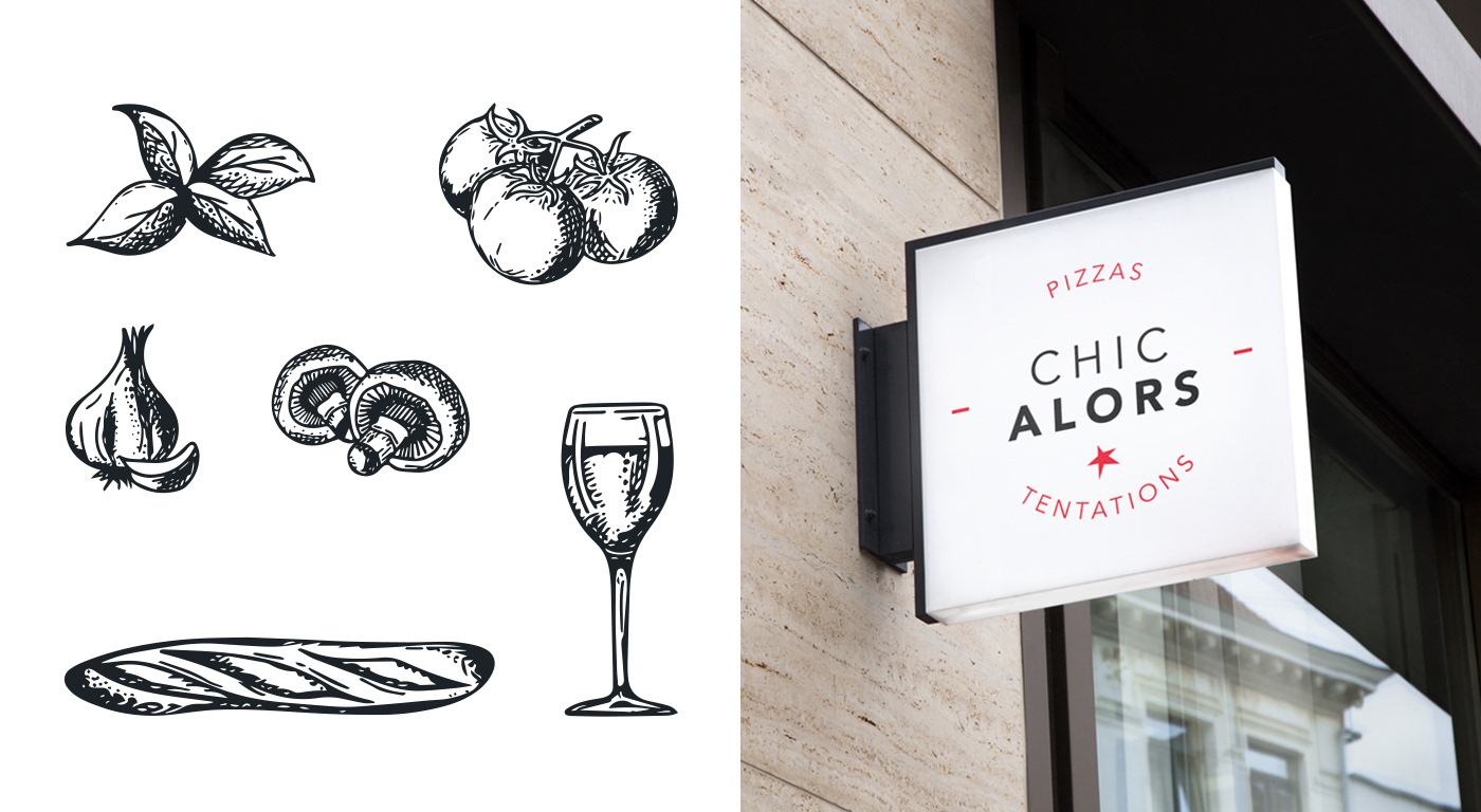 branding  rebranding Pizza restaurant Food  logo