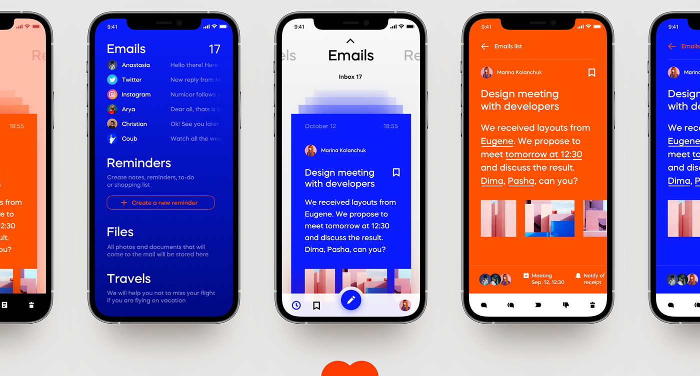 concept Email Figma Interface social Superapp