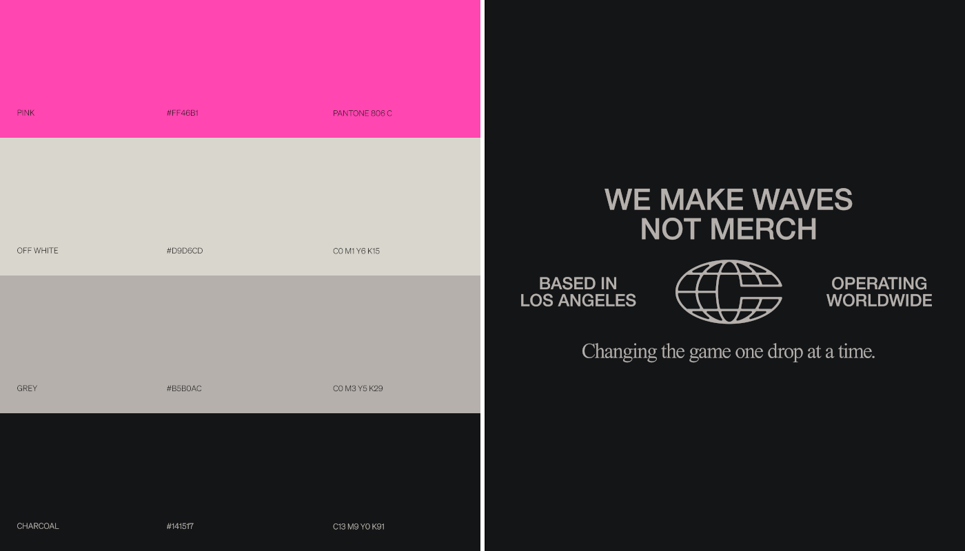 Fashion  brand identity Logotype pink typographic Label apparel Clothing streetwear product development