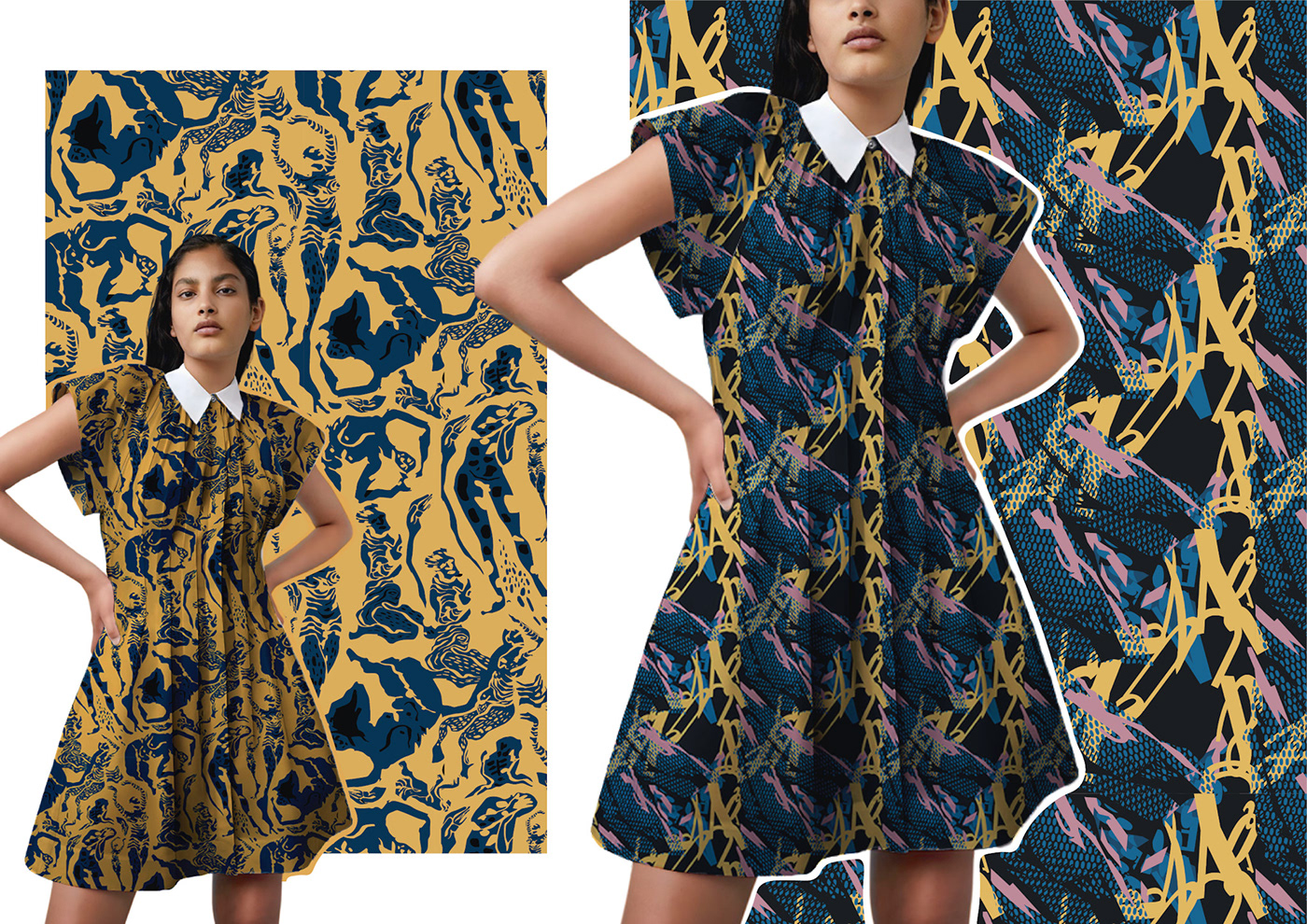 Fashion  design Graphic Designer pattern pattern design  textile fabric print magazine rapport