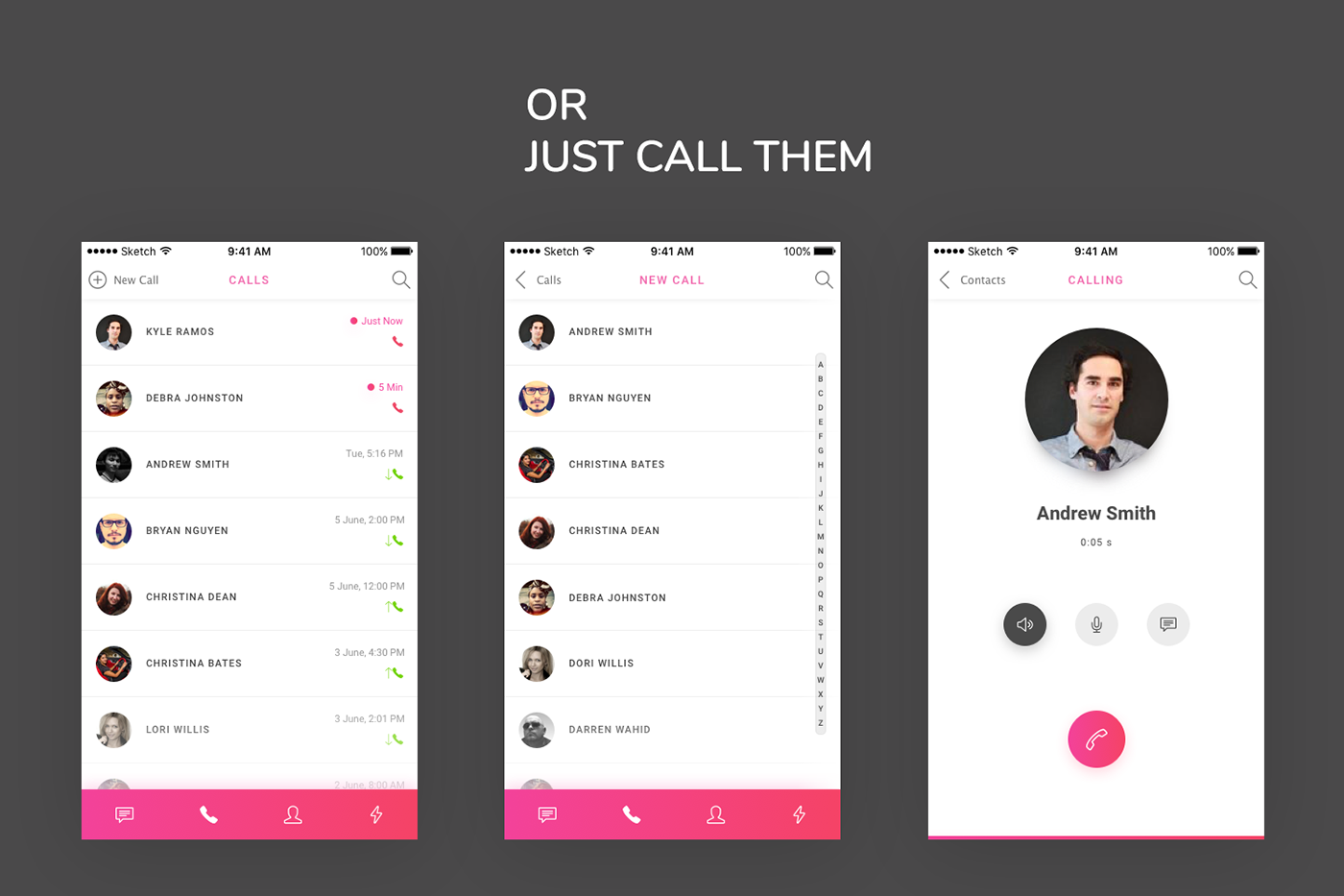 UI ux kit minimal messenger app mobile spike design