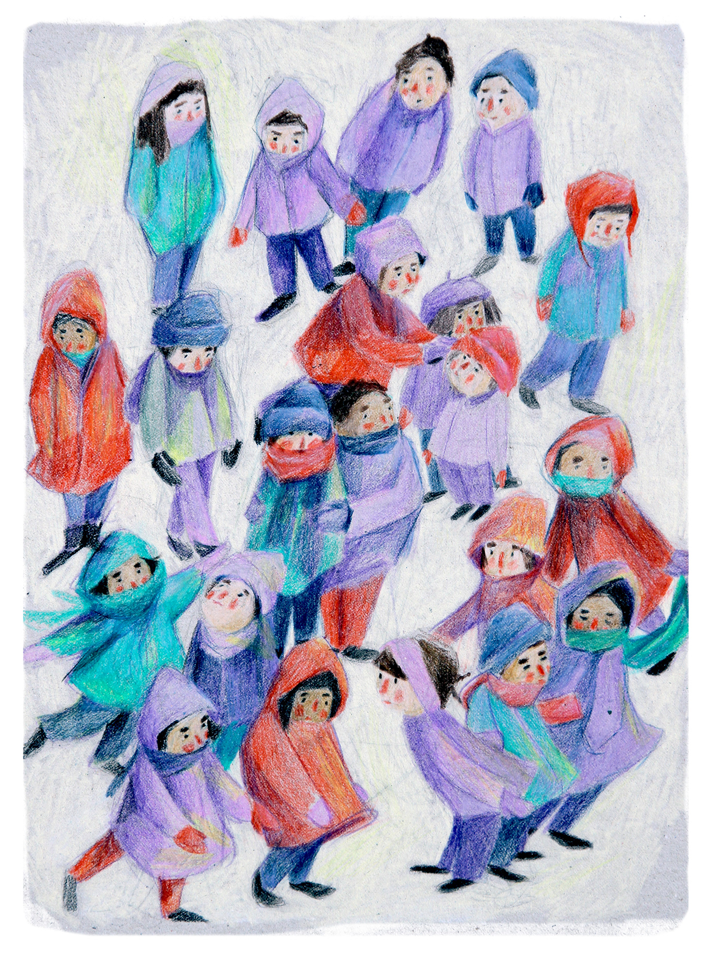 children children book colorful happy kids Playful snow winter