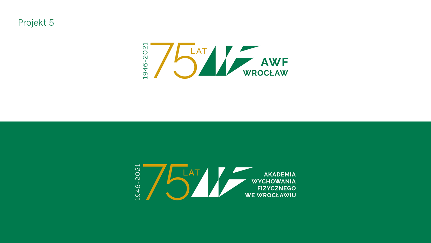 75th Anniversary academy akademia anniversary AWF logo Logo Design sport University wrocław