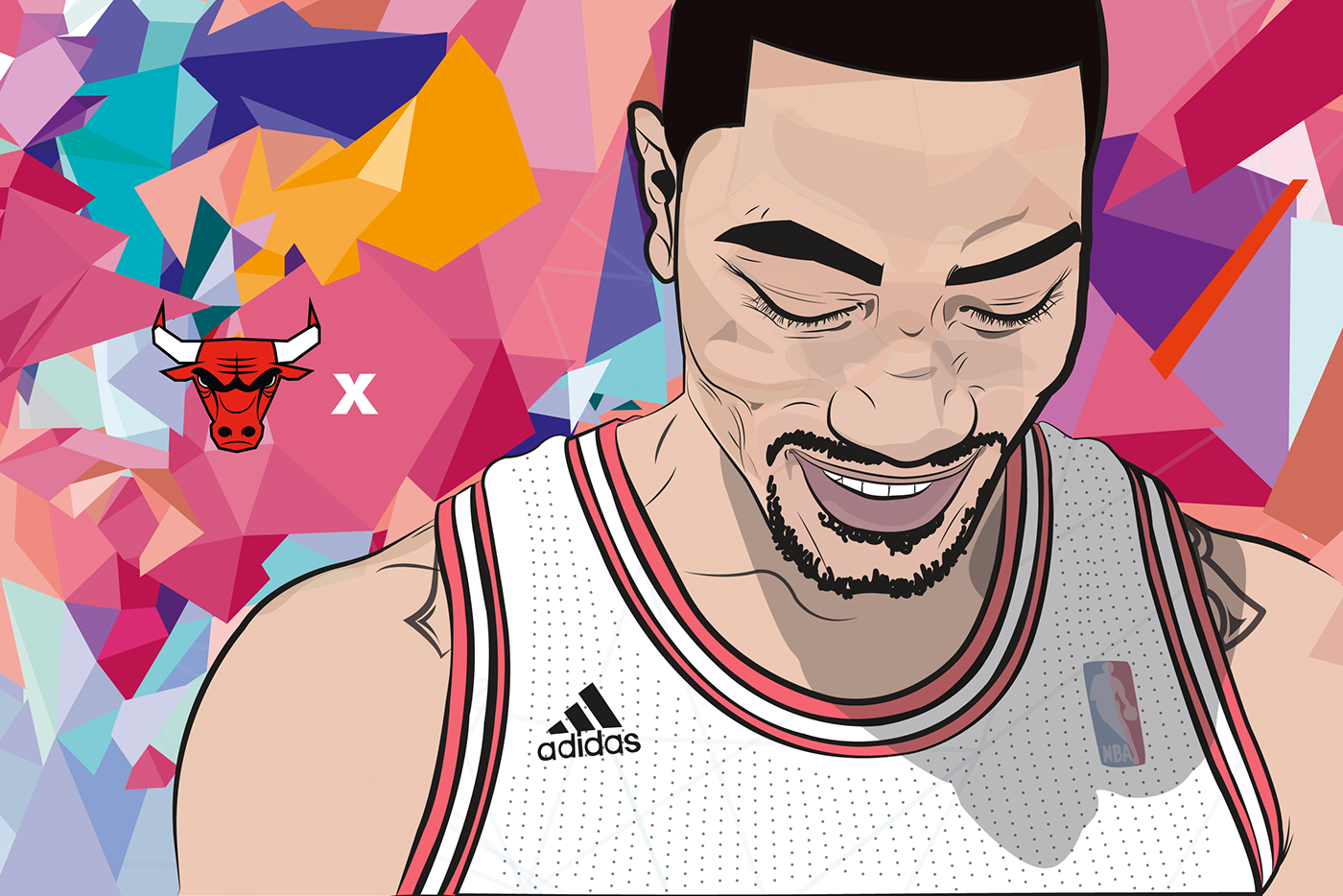 ILLUSTRATION  Illustrator wacom tablet  Derrick Rose Urban kevin durant sneakers NBA music