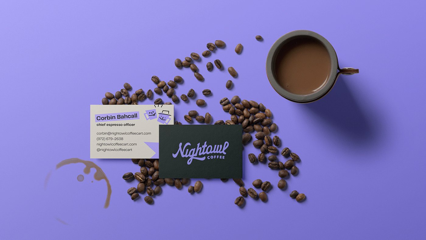 Coffee texas Event latte Craft Coffee branding  visual identity Graphic Designer Latte printer Nightowl Coffee