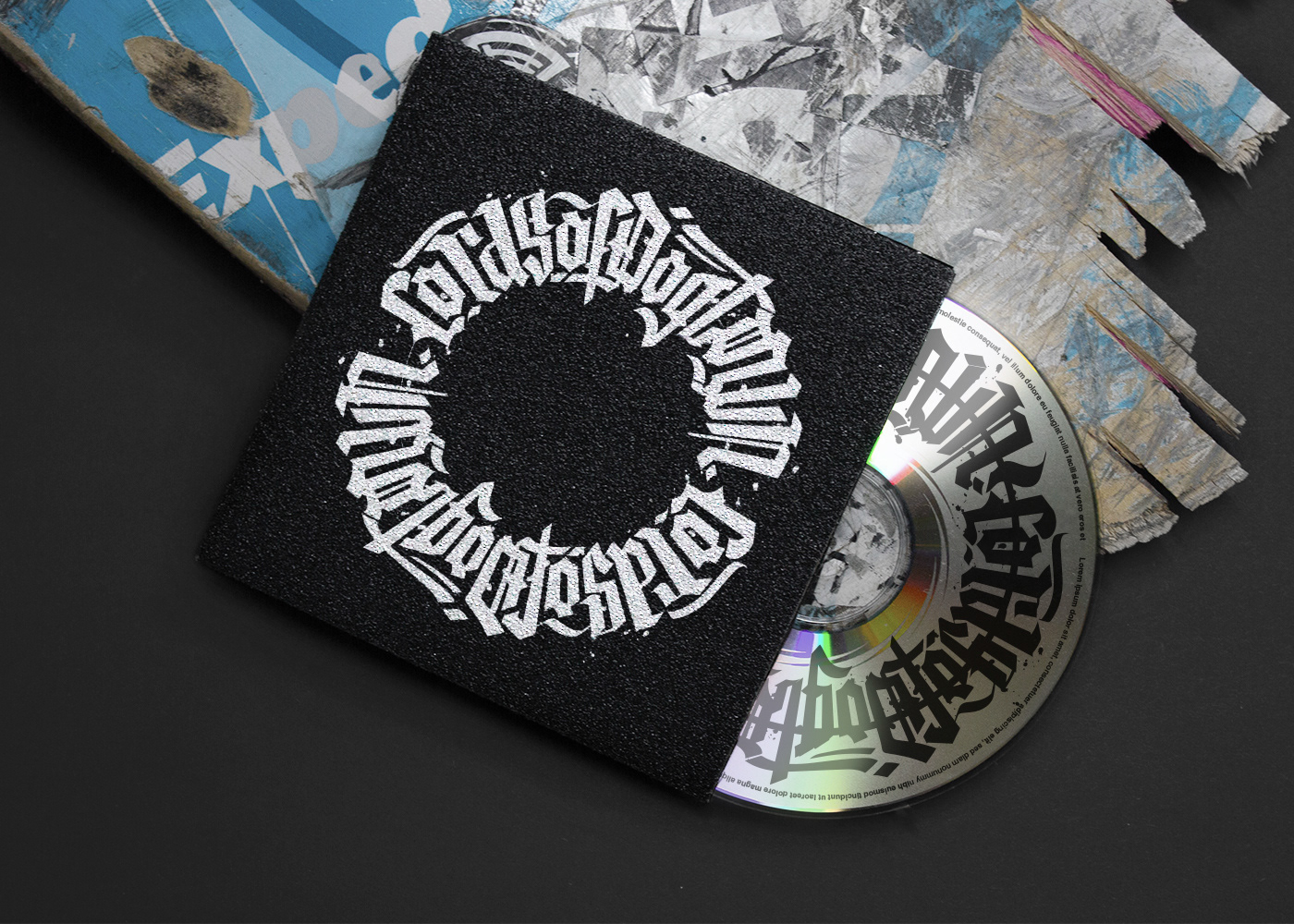 CD cover album cover dvd cover Calligraphy   lettering typography   skateboard Packaging movie