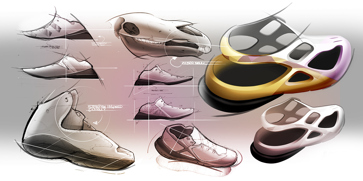 socks exoskeleton shoe rendering