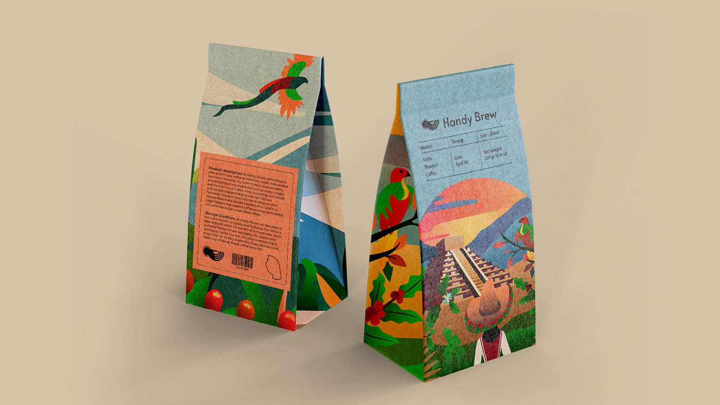 adobe illustrator brand identity Coffee coffepackaging design Digital Art  ILLUSTRATION  marketing   Packaging visual identity