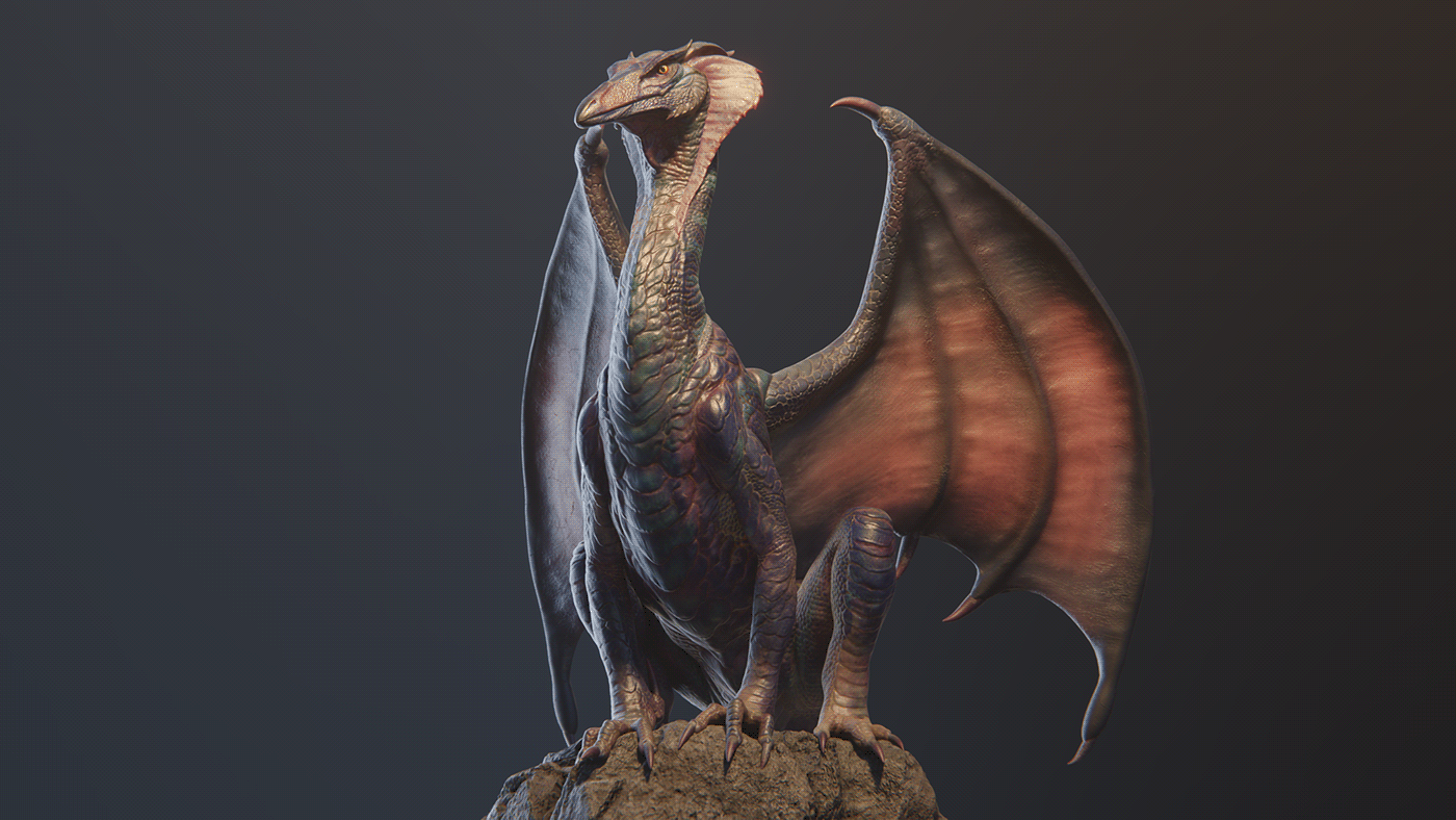 3D adobe blender dragon environment MAX Render scan substance Unreal