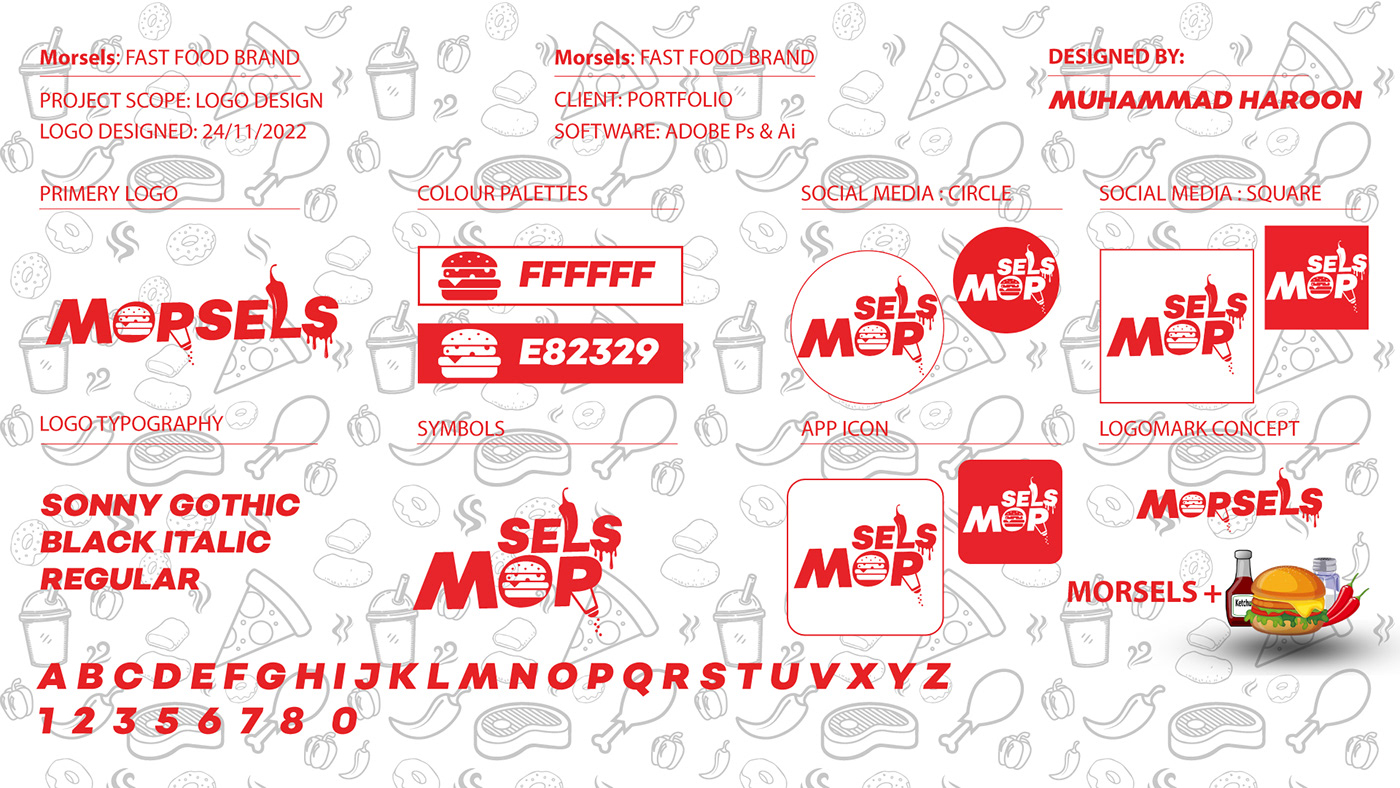 Logo Presentation of a fast food brand "Morsels".