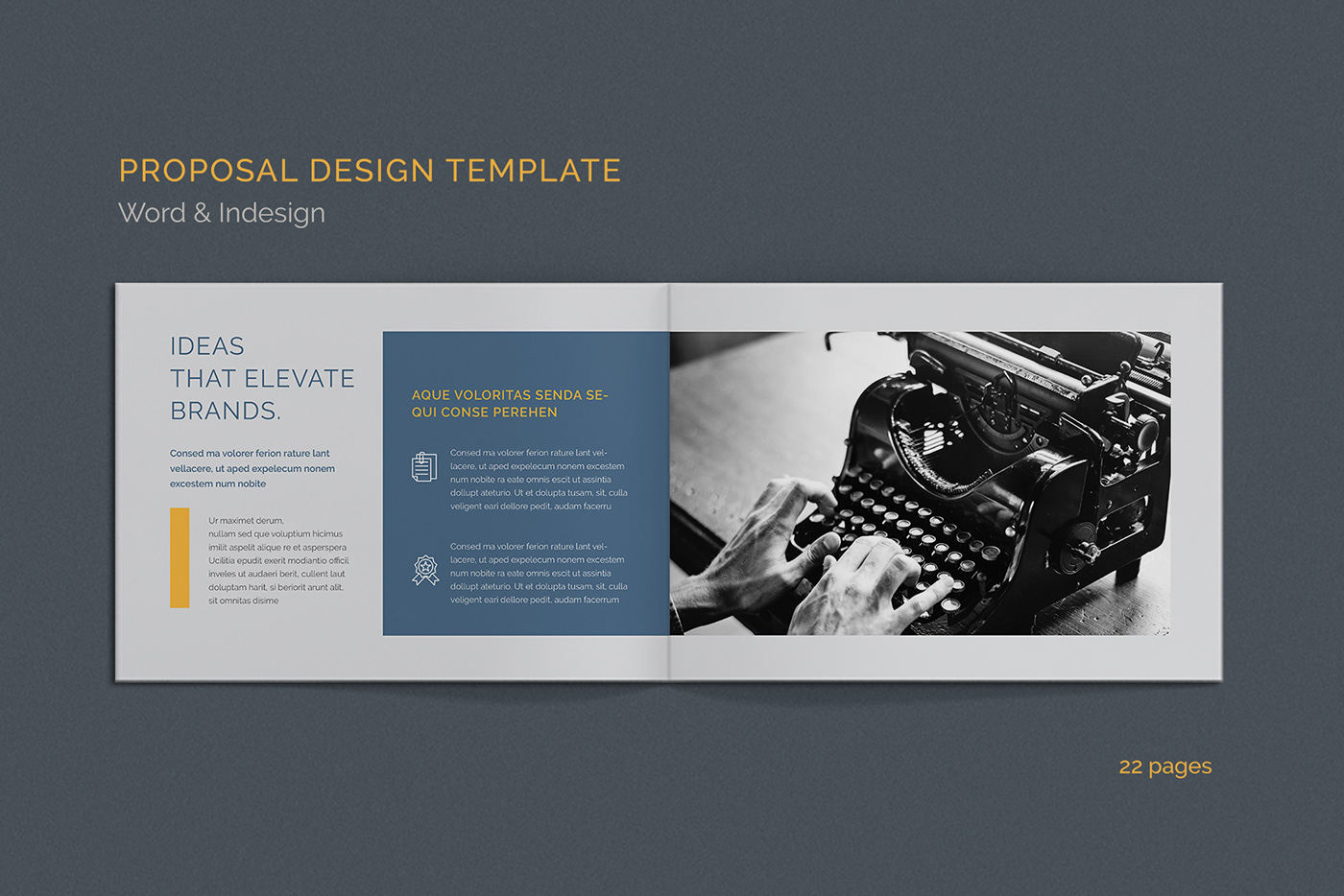 brochure design catalog Landscape InDesign Proposal portfolio word template