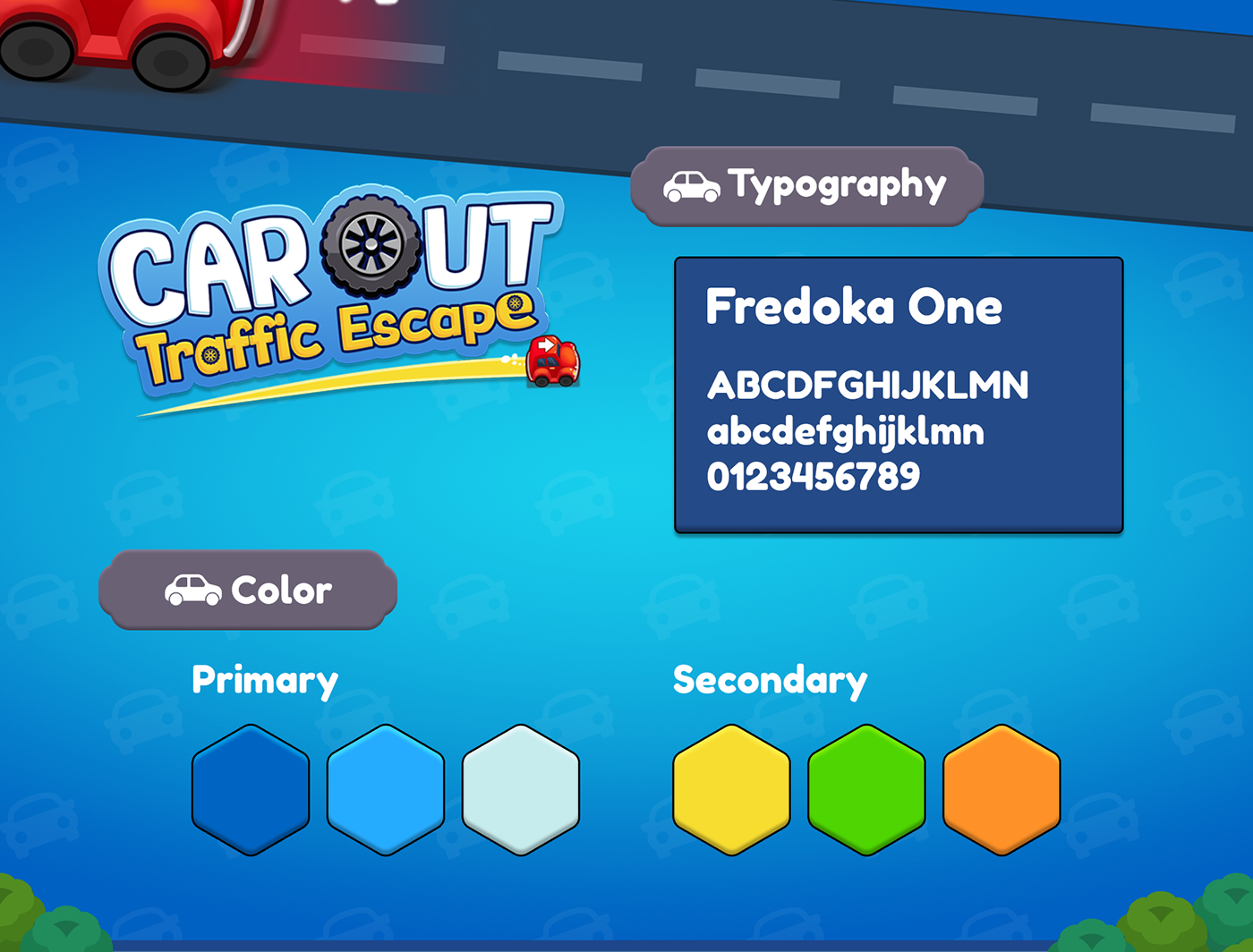 car game puzzle art UI/UX mobile game