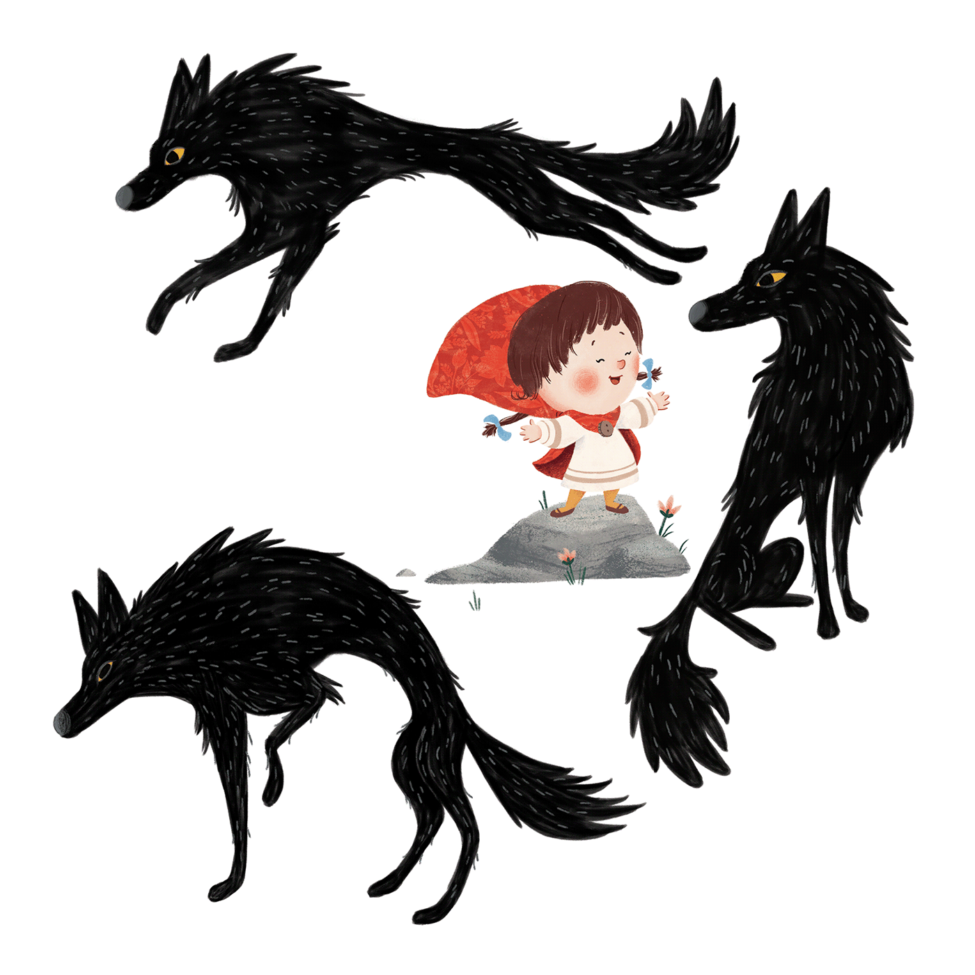 animals book Character design  cover design Digital Art  fairytale folktale ILLUSTRATION  kids