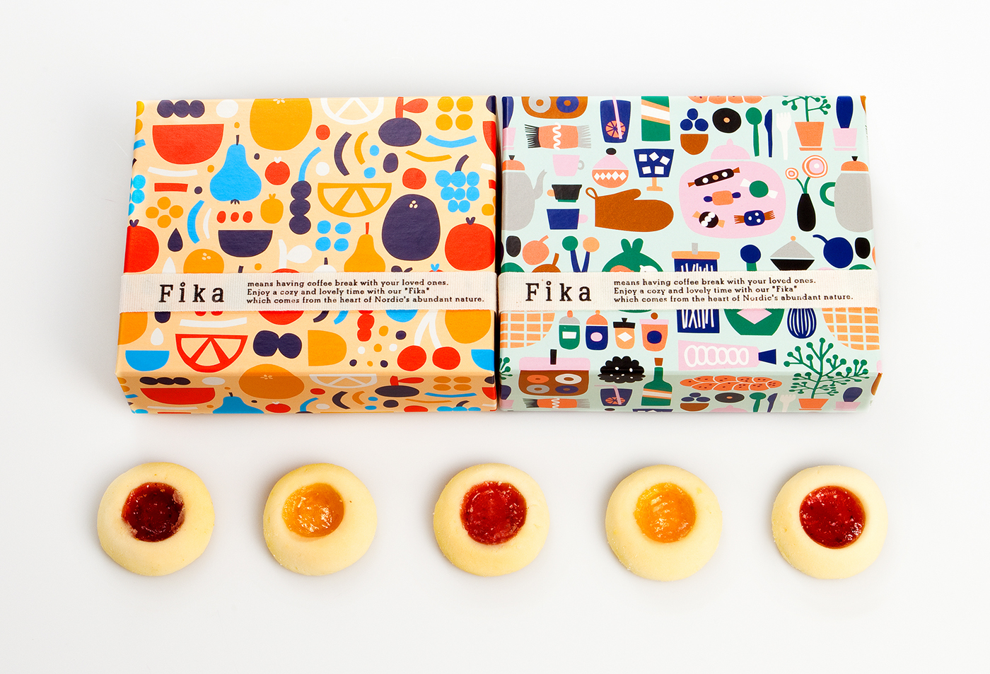 Finnish Design Isetan japan Sweets Scandinavian design cookies food illustration packaging design deli tokyo pattern colorful friendly Food Packaging