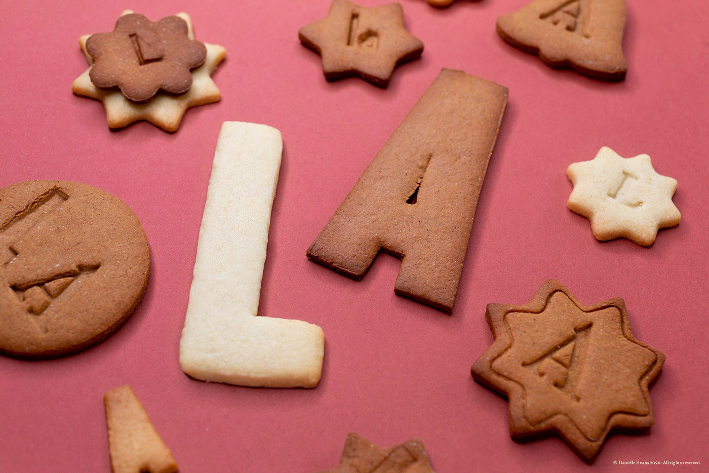 lettering typography   cookies Holiday food typography food lettering design Photography  Printing type