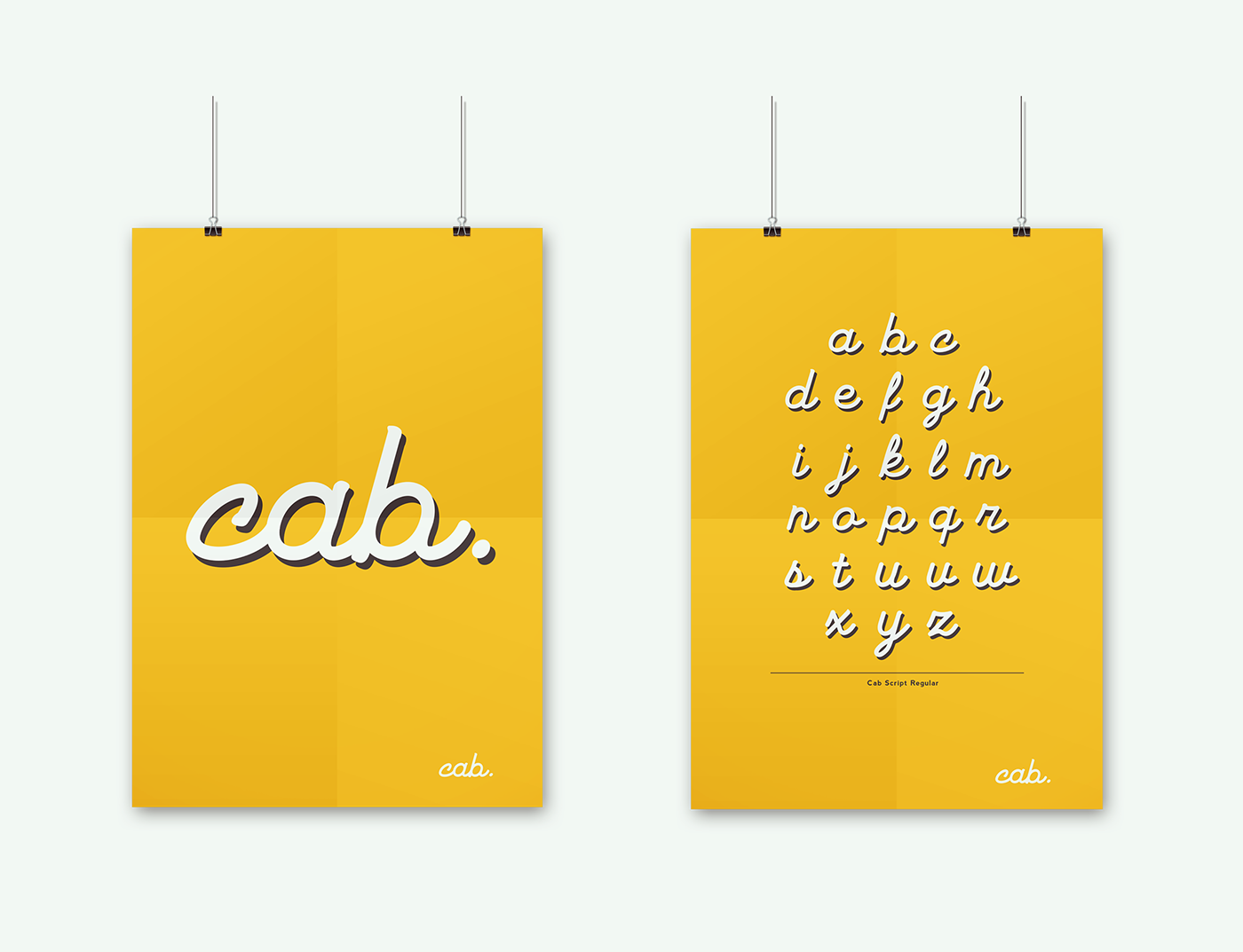cab Typeface font Script