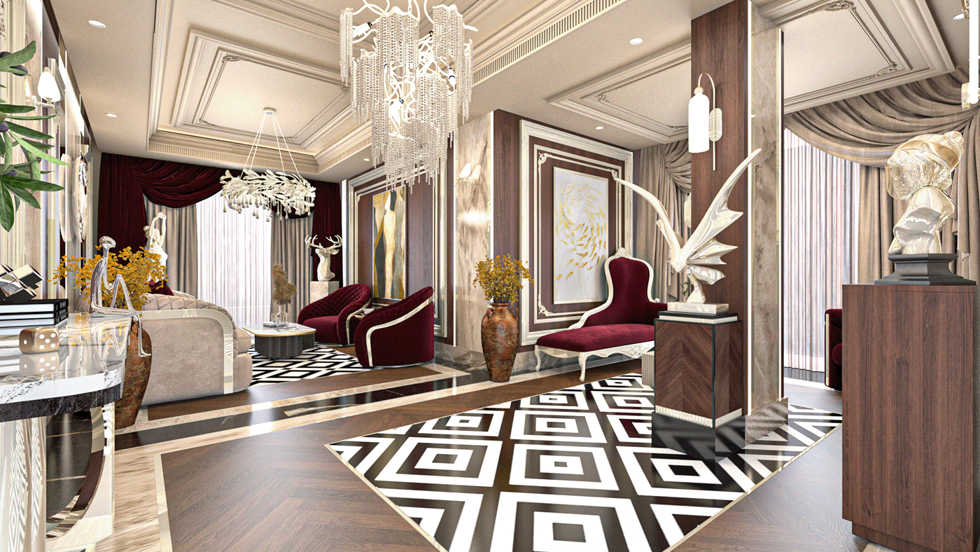 design apartment designer elegant home Interior luxury property real estate Residence