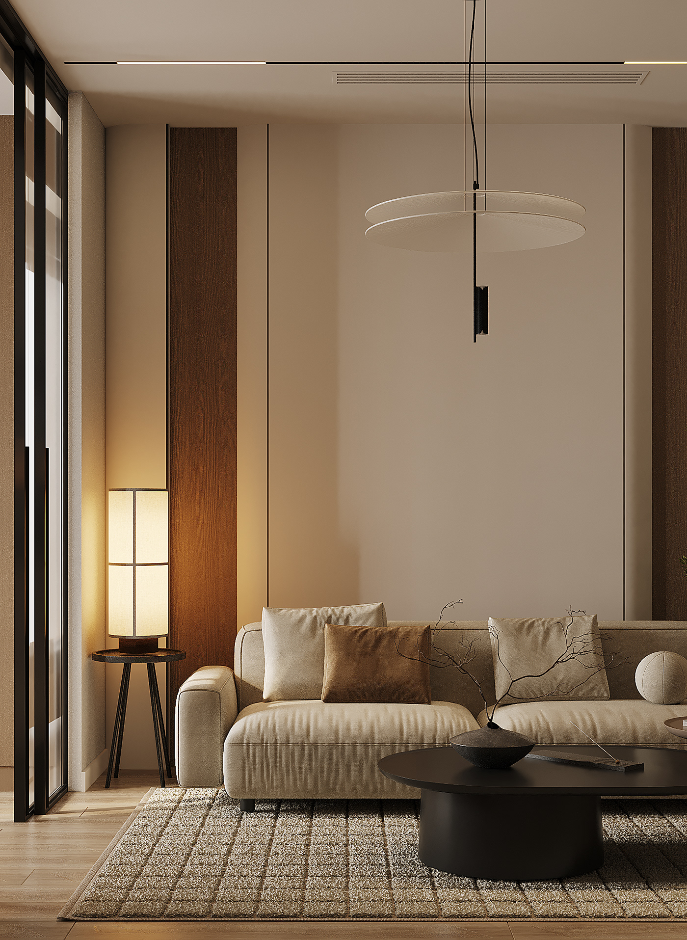3ds max Render visualization interior design  architecture exterior modern Japandi Style Photography 