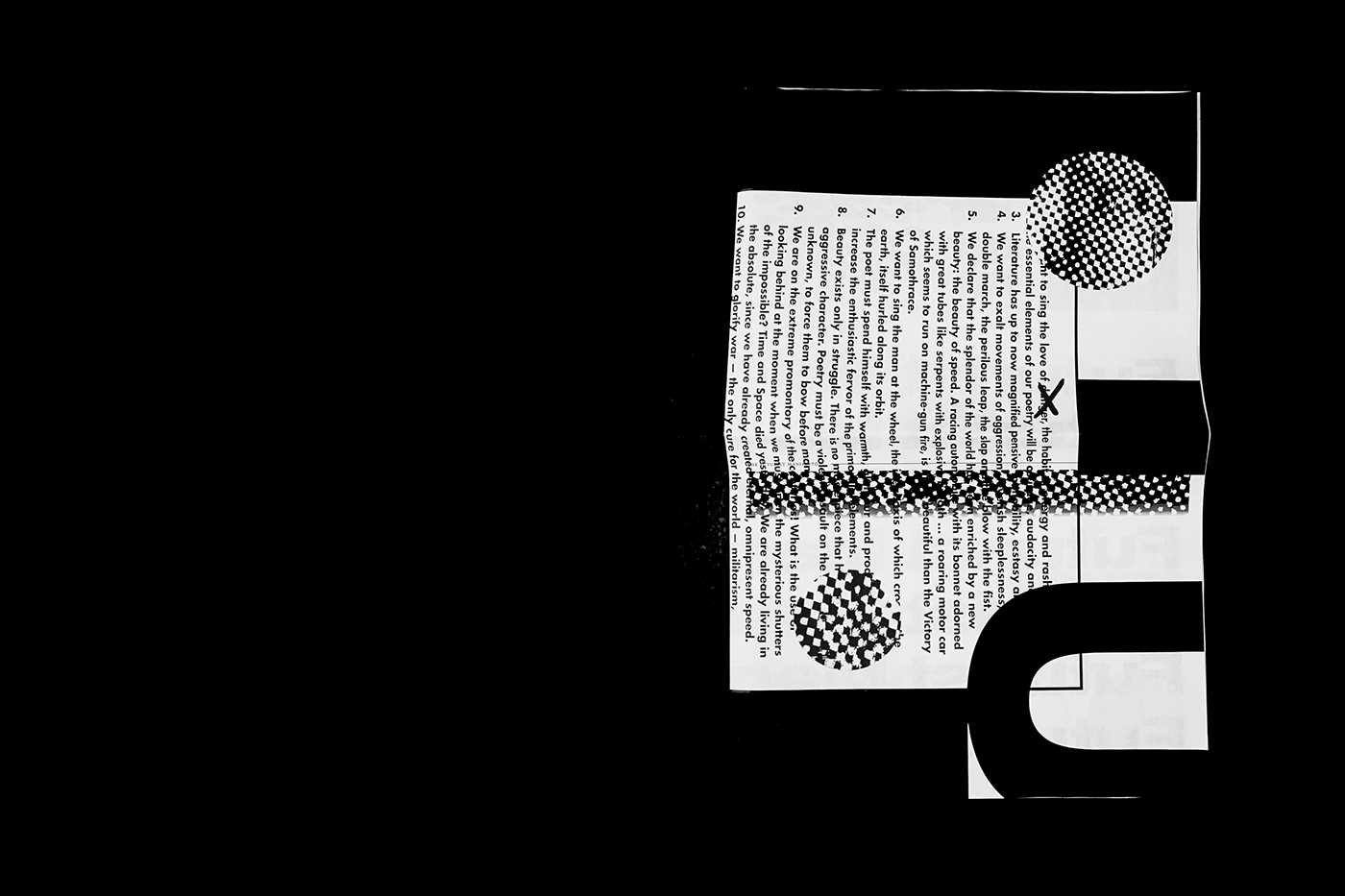 design graphic design  editorial magazine newspaper shapes black and white Form