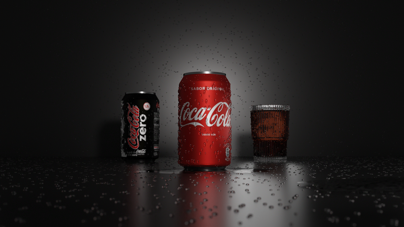 blender 3d motion graphics  Coca Cola drink