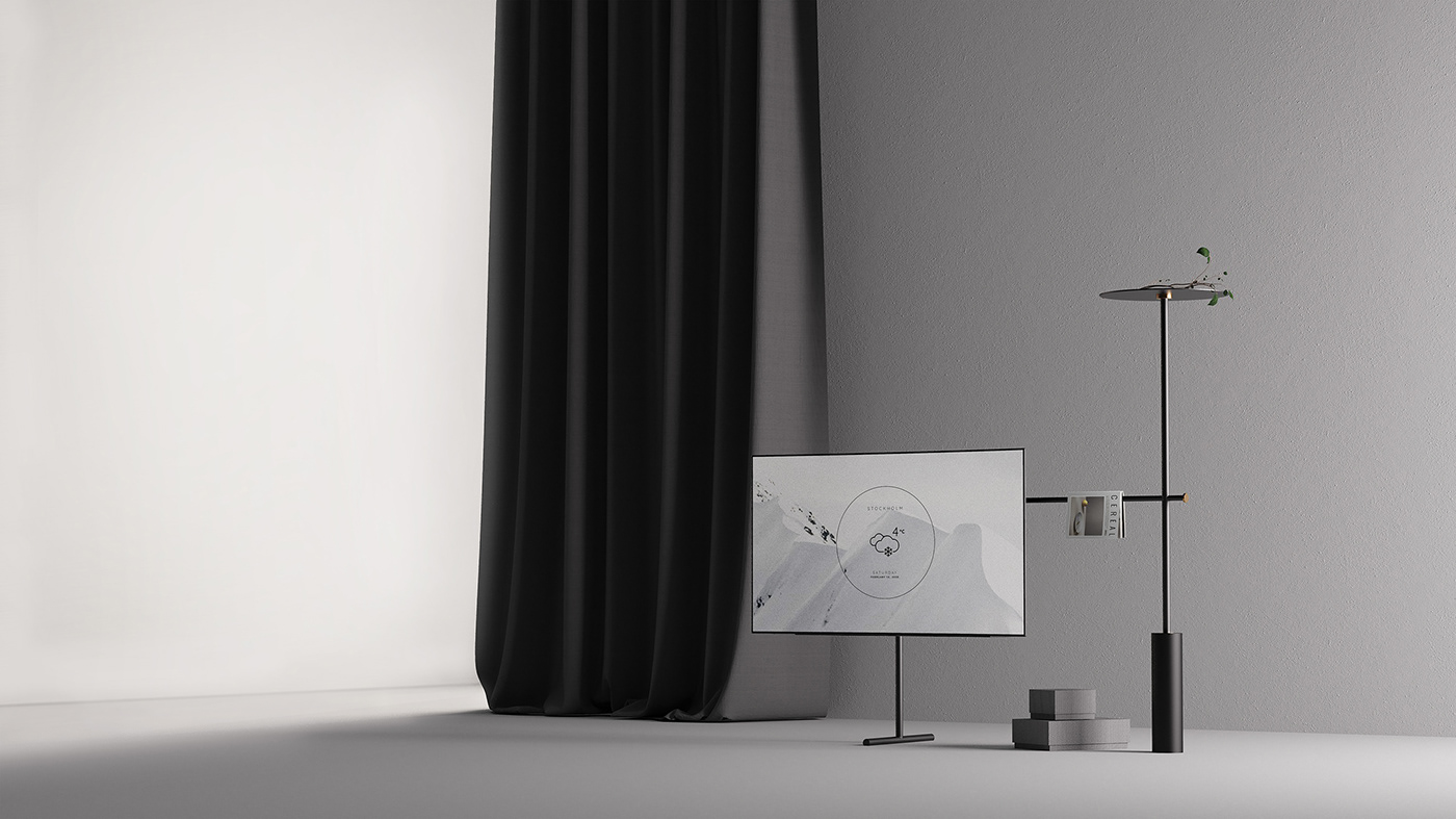 Samsung tv dezeen TV Stand furniture Scandinavian minimal winner industrial design  consumertech