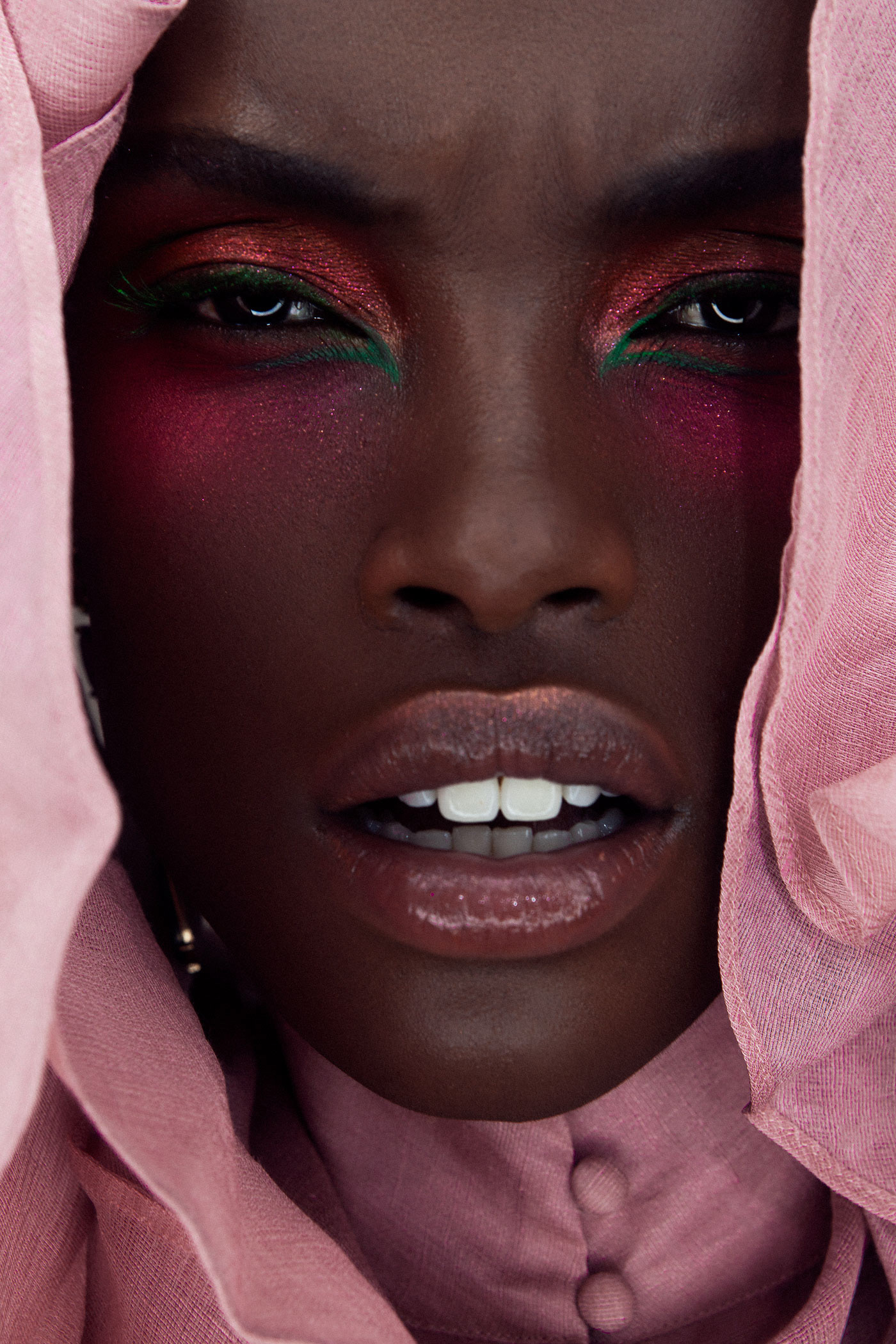 beauty cape town editorial Glitter make it bright makeup pink Studio Photography