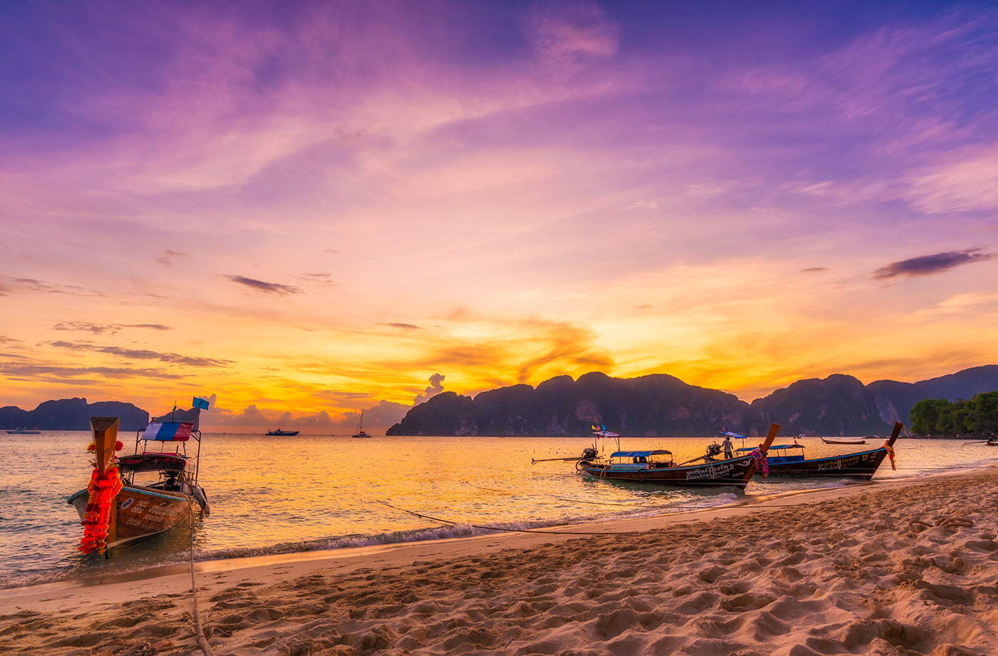 Thailand Landscape Island holidays Travel beach Ocean sunset fine art