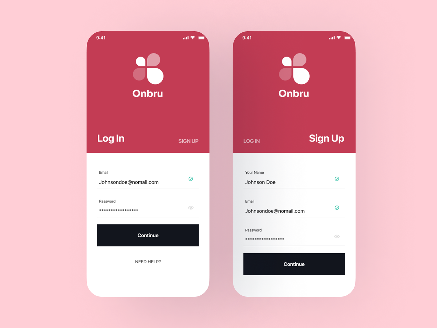 design login signup signin mobile Figma Mobile app Case Study