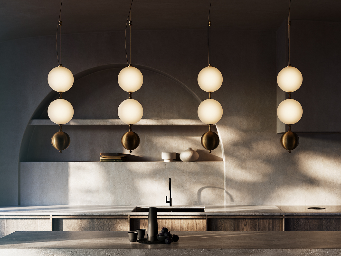 visualization CGI rendering interior design  lights Lamp Wabi Sabi bedroom cosy hygge