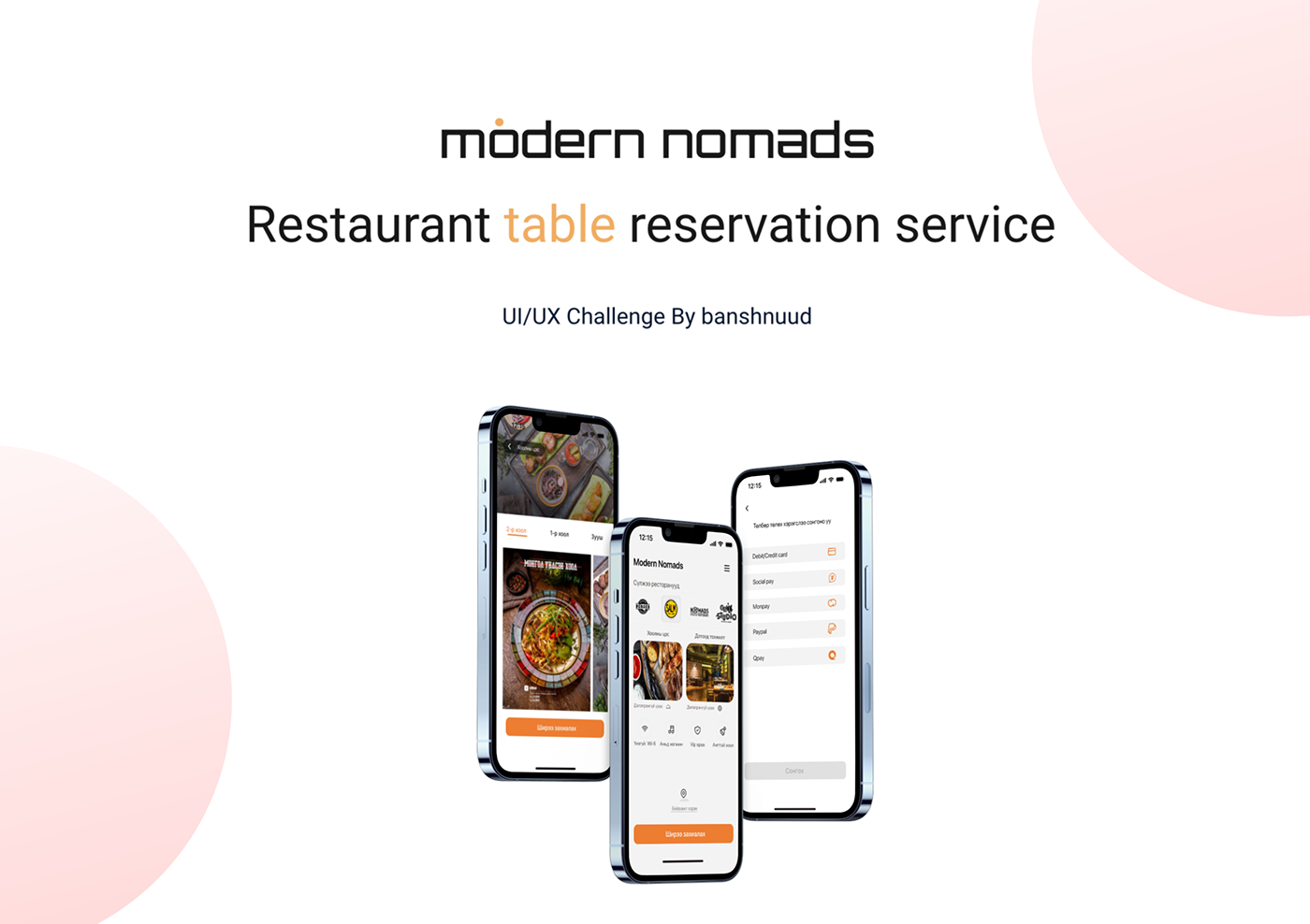 restaurant Food  Table Reservation App