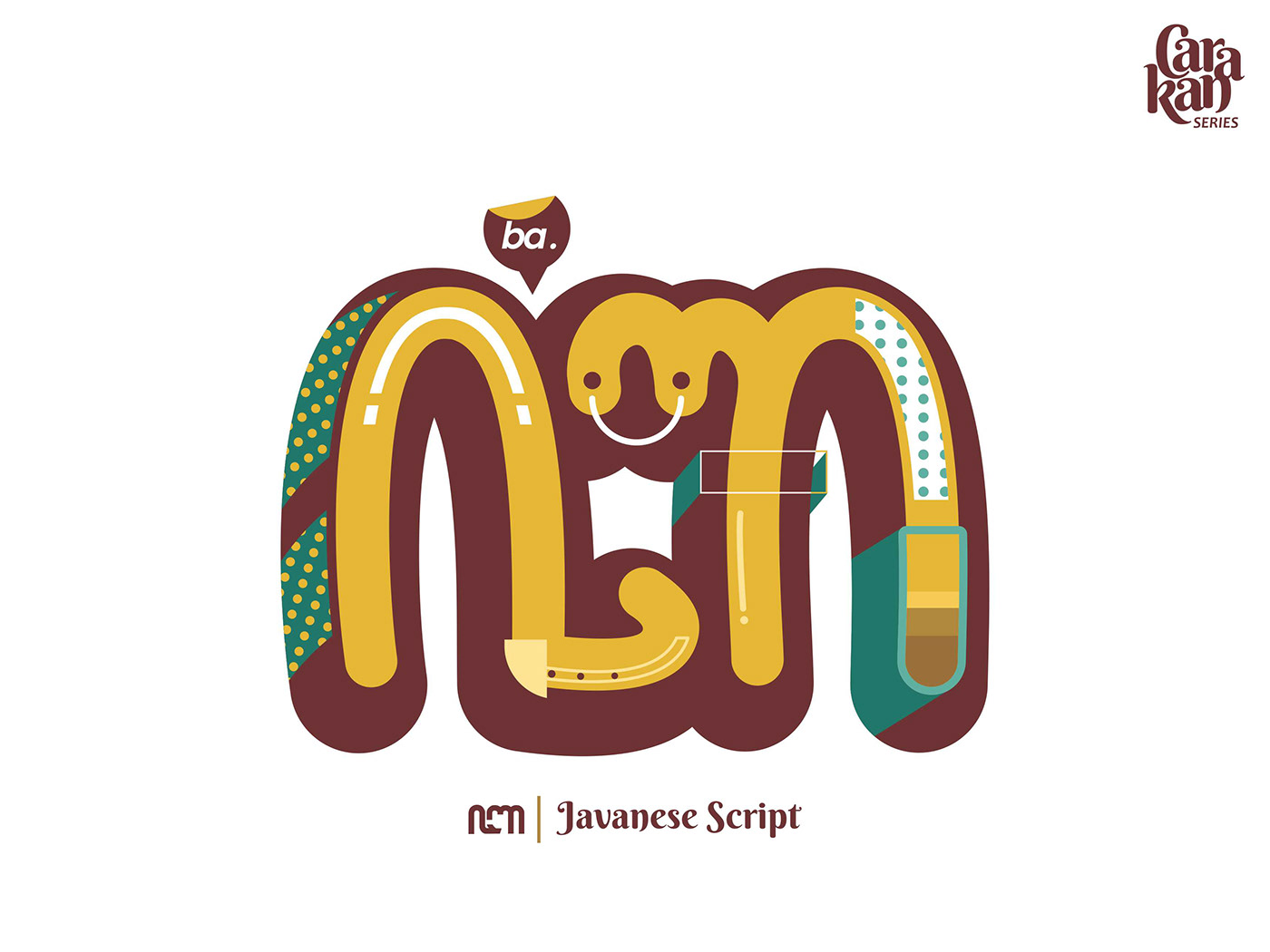 colorful design ILLUSTRATION  Javanese script typography   vector