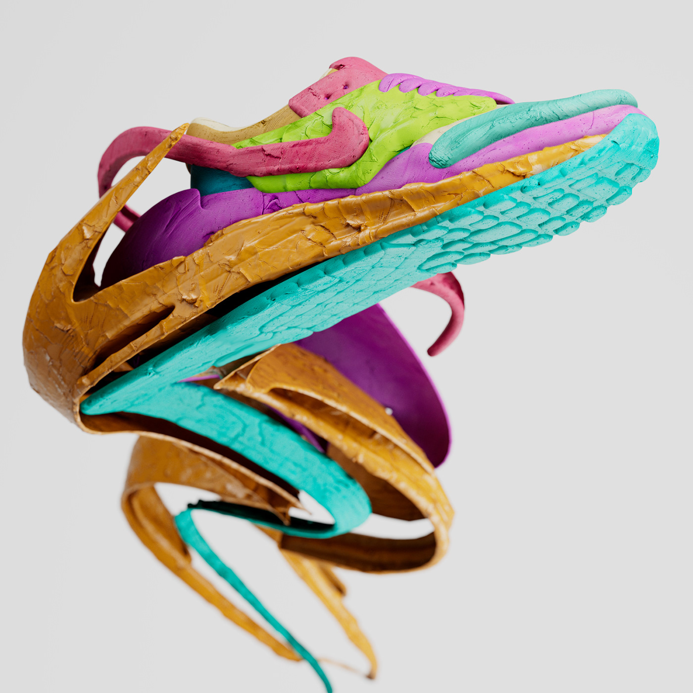 3D cinema4d clay modeling Nike playstation POLAROID pop redshift Starwars
